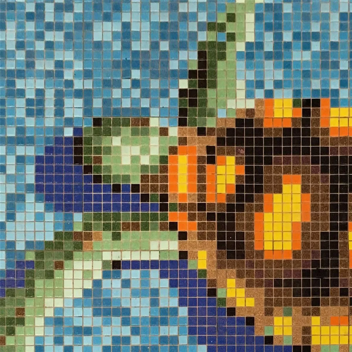 Basenowa Mozaika Turtle Papier Klejony