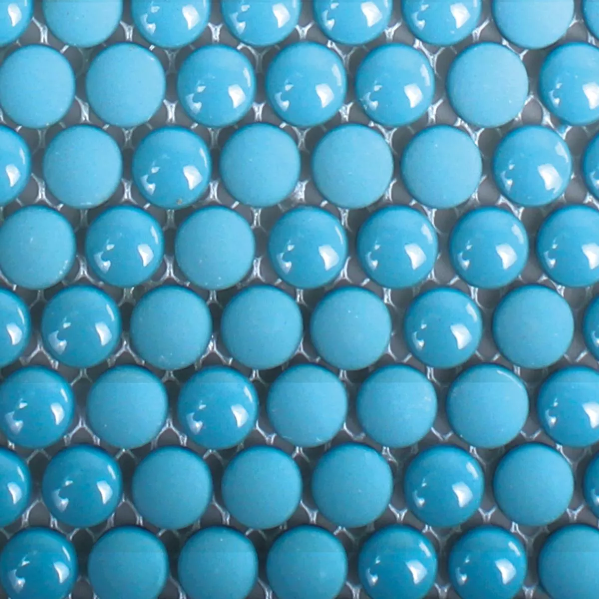 Próbka Mozaika Szklana Płytki Bonbon Okrągły Eco Niebieski TEST