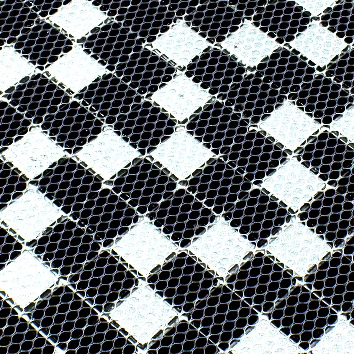 Mozaika Szkło Bonnie Kryształ Strukturalny Czarny Srebrny Szary