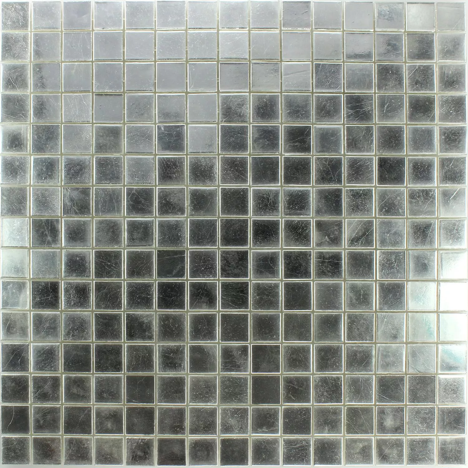 Mozaika Trend-Vi Szkło Biały Złoto 24 Karat 2x2cm