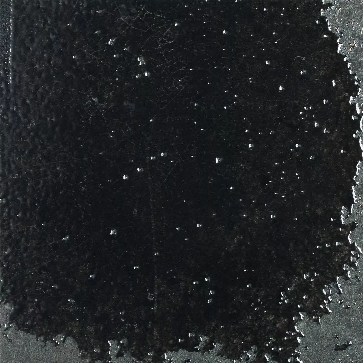 Płytki Ścienne Lara Błyszczący Karbowany 15x15cm Czarny