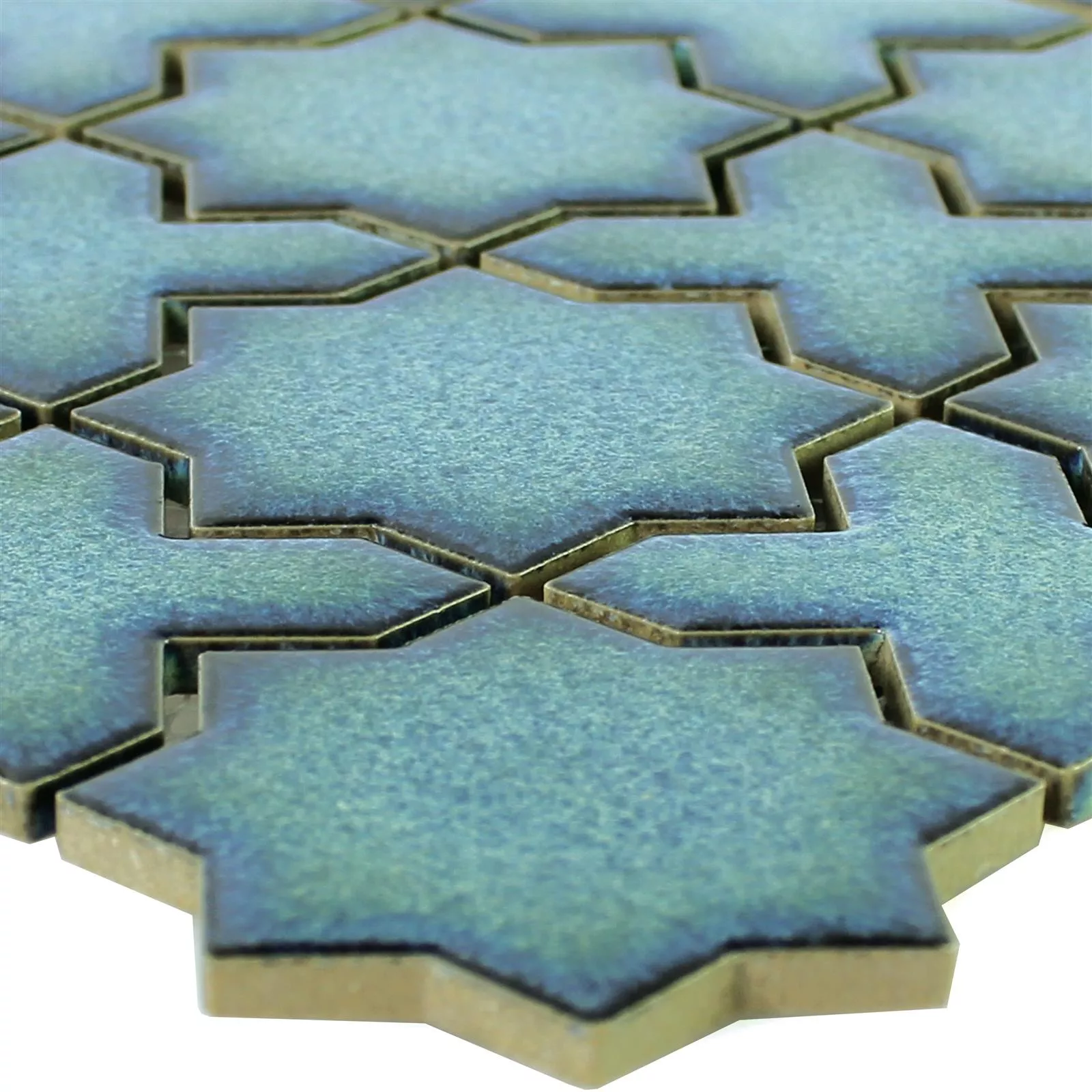 Mozaika Ceramiczna Płytki Puebla Gwiazda Niebieski