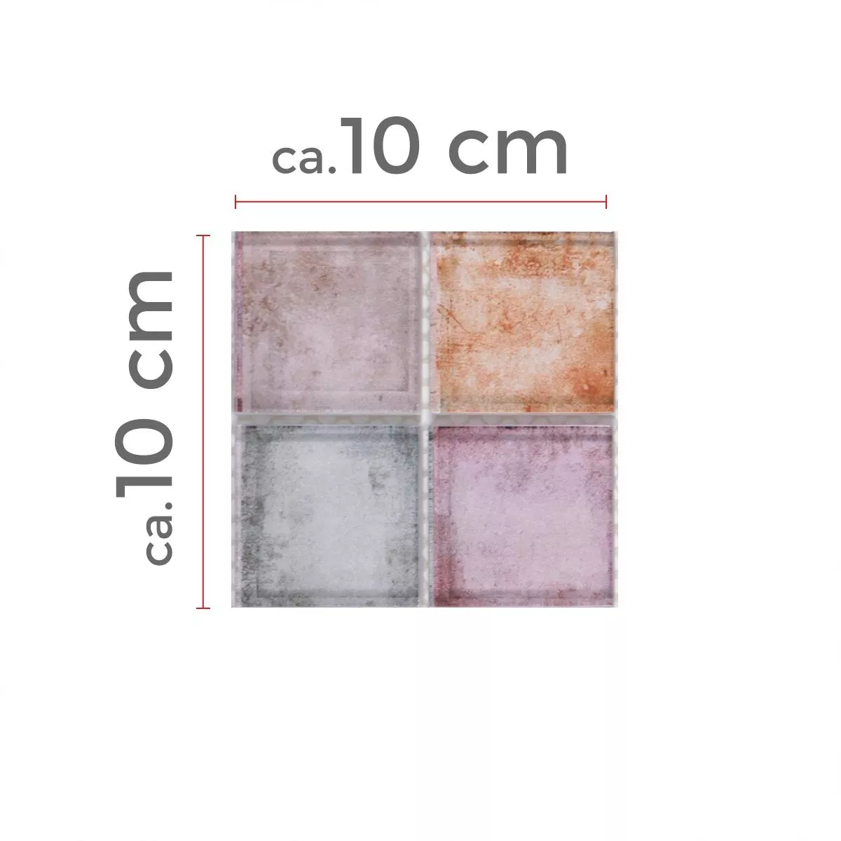 Próbka Mozaika Szklana Płytki Clementine Kolorowy