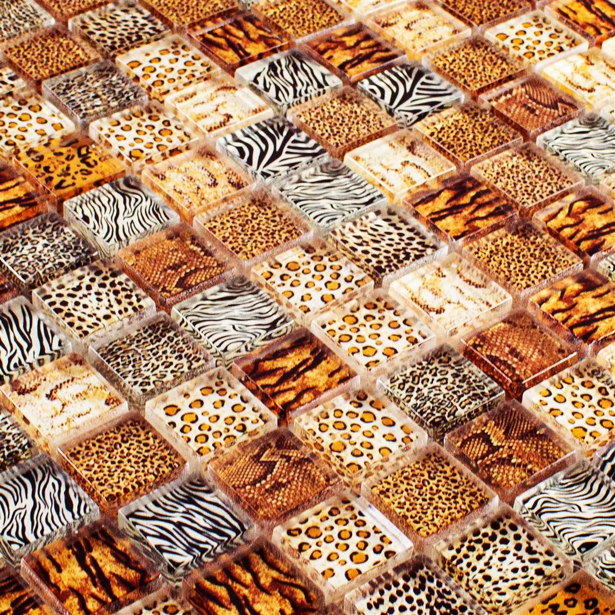 Mozaika Szklana Płytki Safari Beżowy 23