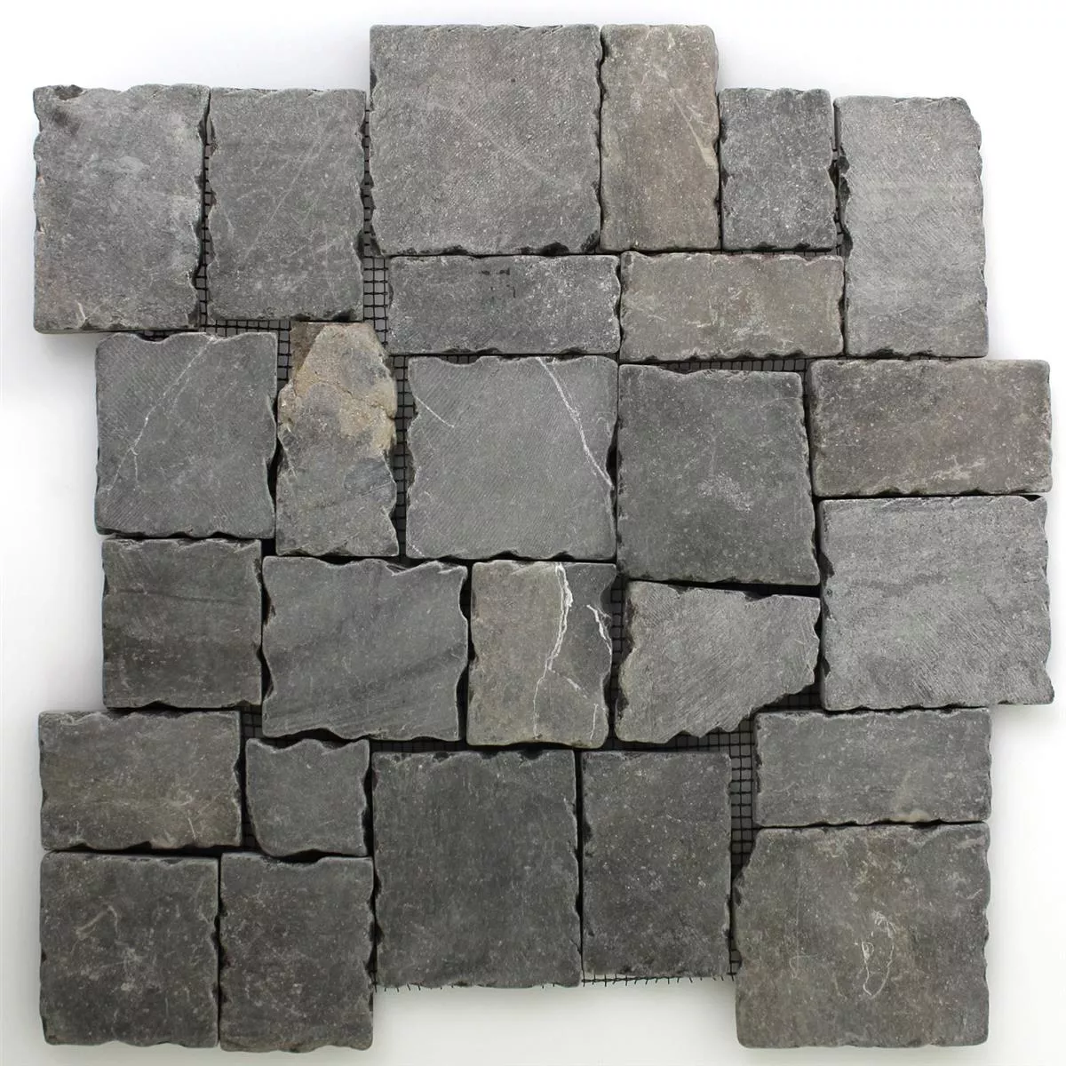 Płytki Mozaikowe Kamień Naturalny Antracyt Bębnowany
