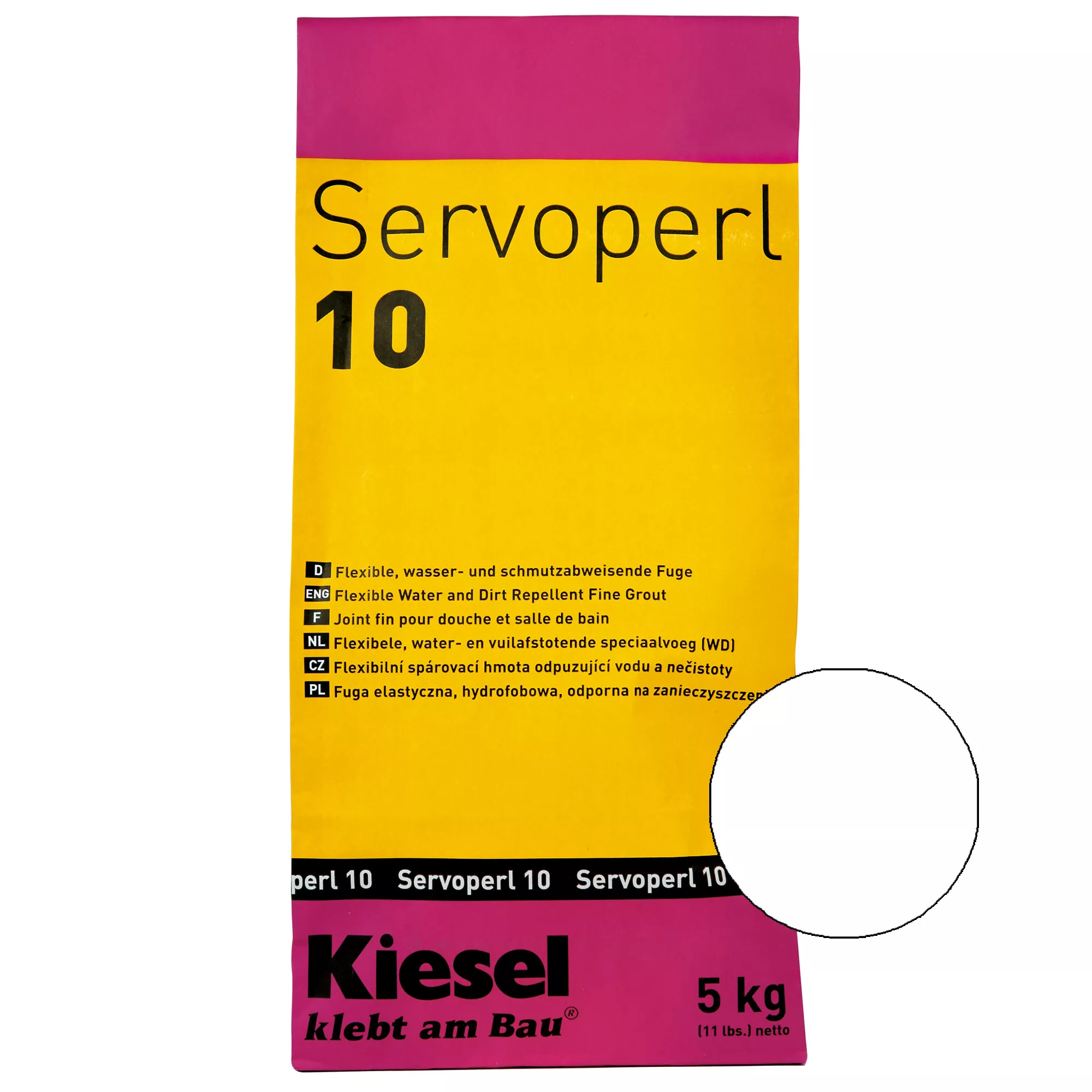 Kiesel Servoperl 10 - Elastyczna Spoina Cementowa (5KG Edelweiss)