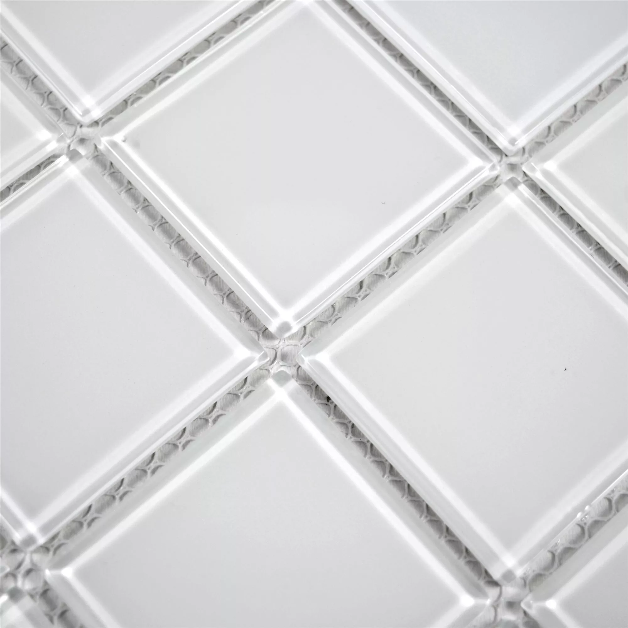 Mozaika Szklana Płytki Brahma Super Biały Uni