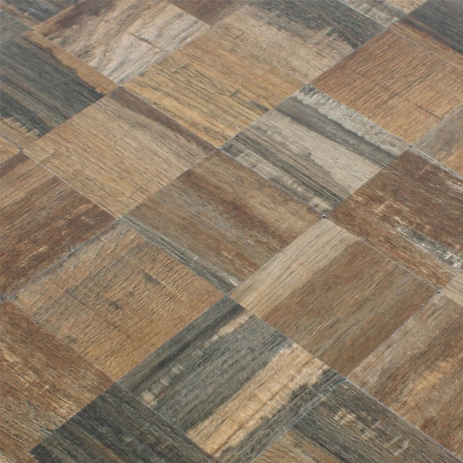 Mozaika Wygląd Drewna Metal Samoprzylepny Reynosa Brązowy