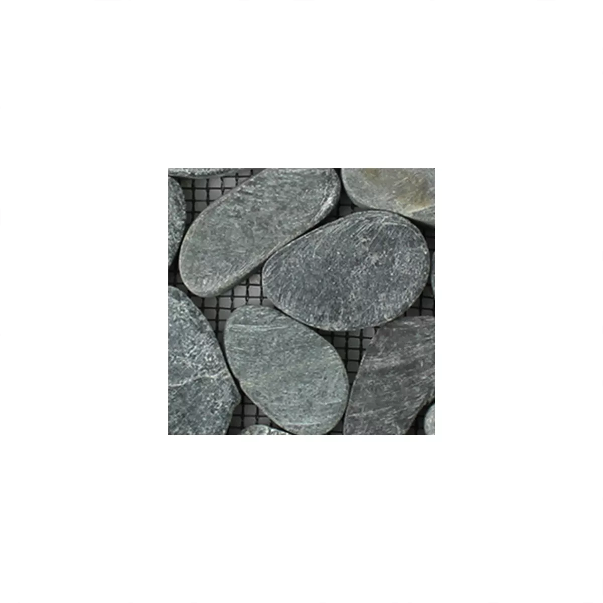 Próbka Mozaika Kamień Otoczak Burgas W Plasterkach Czarny
