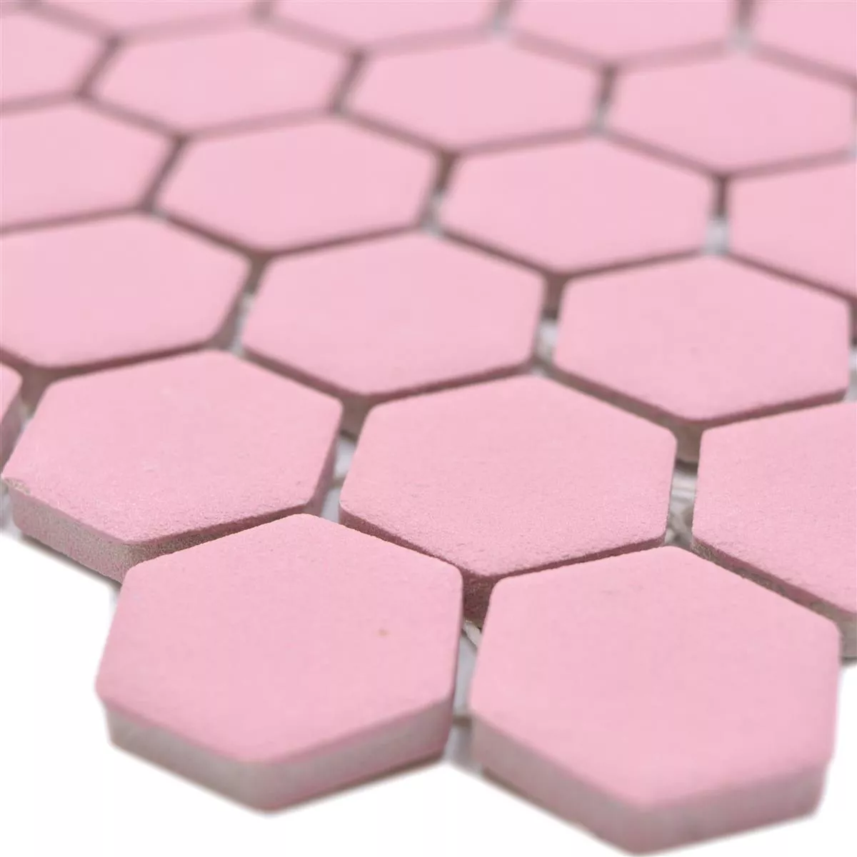 Próbka Mozaika Ceramiczna Bismarck R10B Sześciokąt Różowy H23