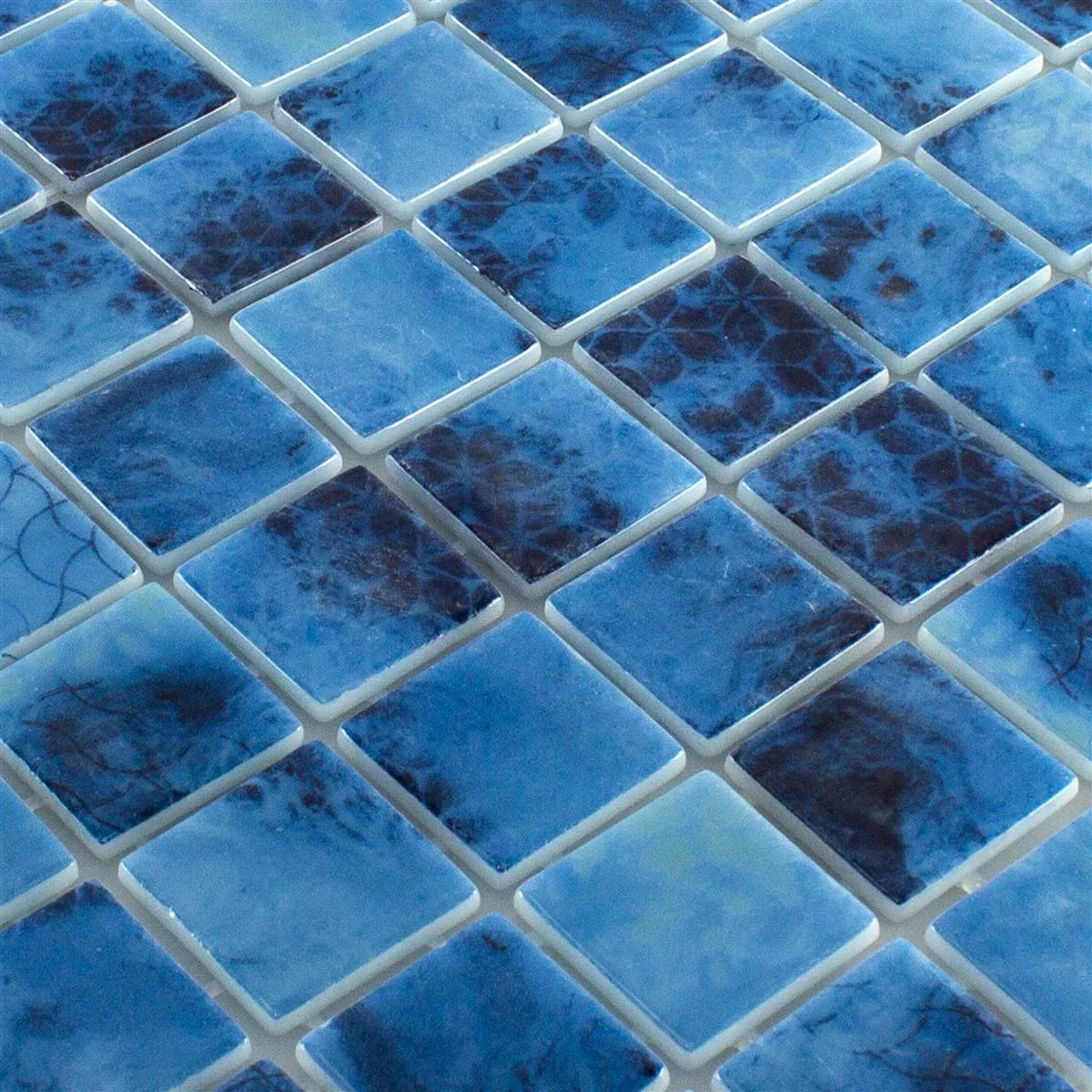 Mozaika szklana na basen Baltic Niebieski 38x38mm