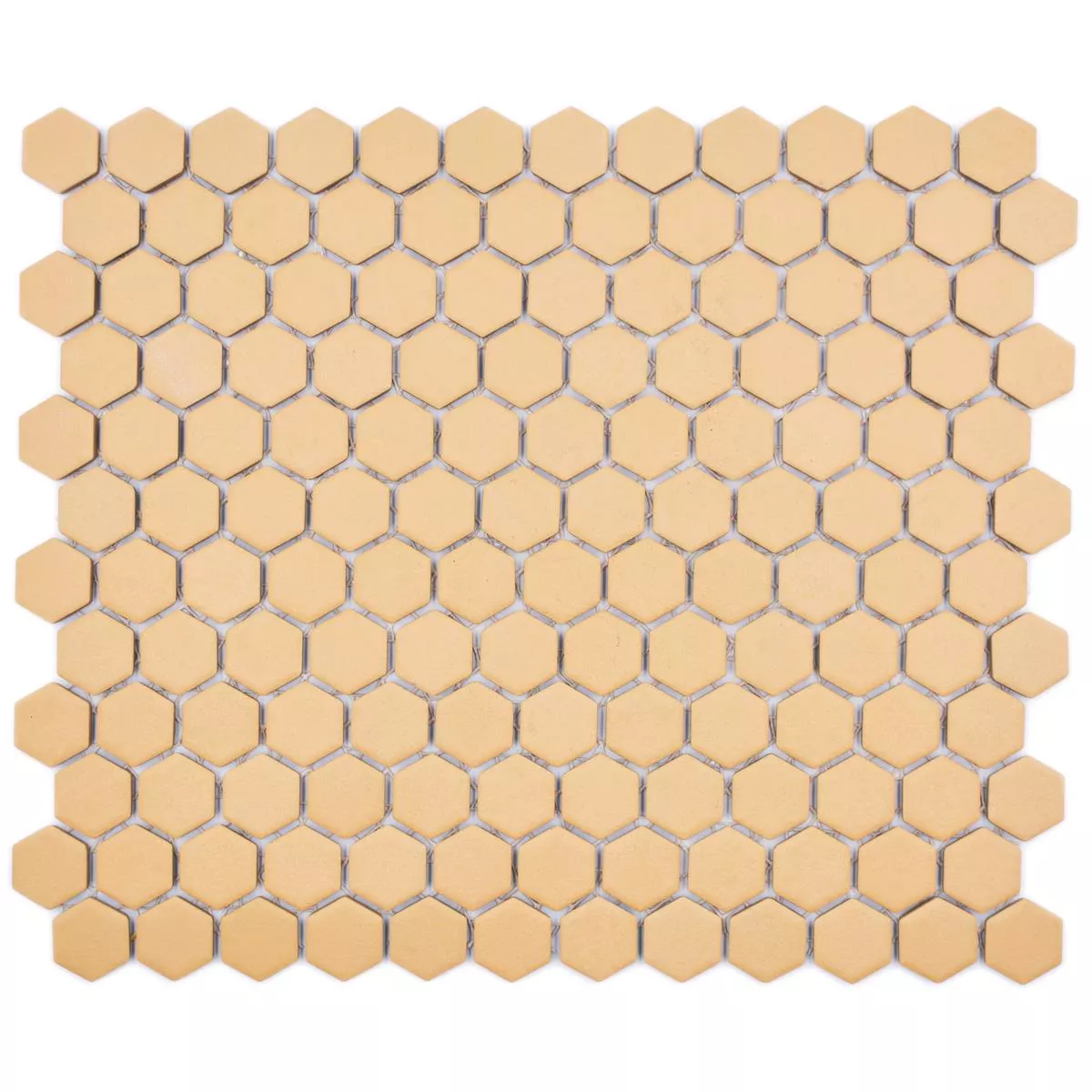 Próbka Mozaika Ceramiczna Bismarck R10B Sześciokąt Ochra Pomarańczowy H23