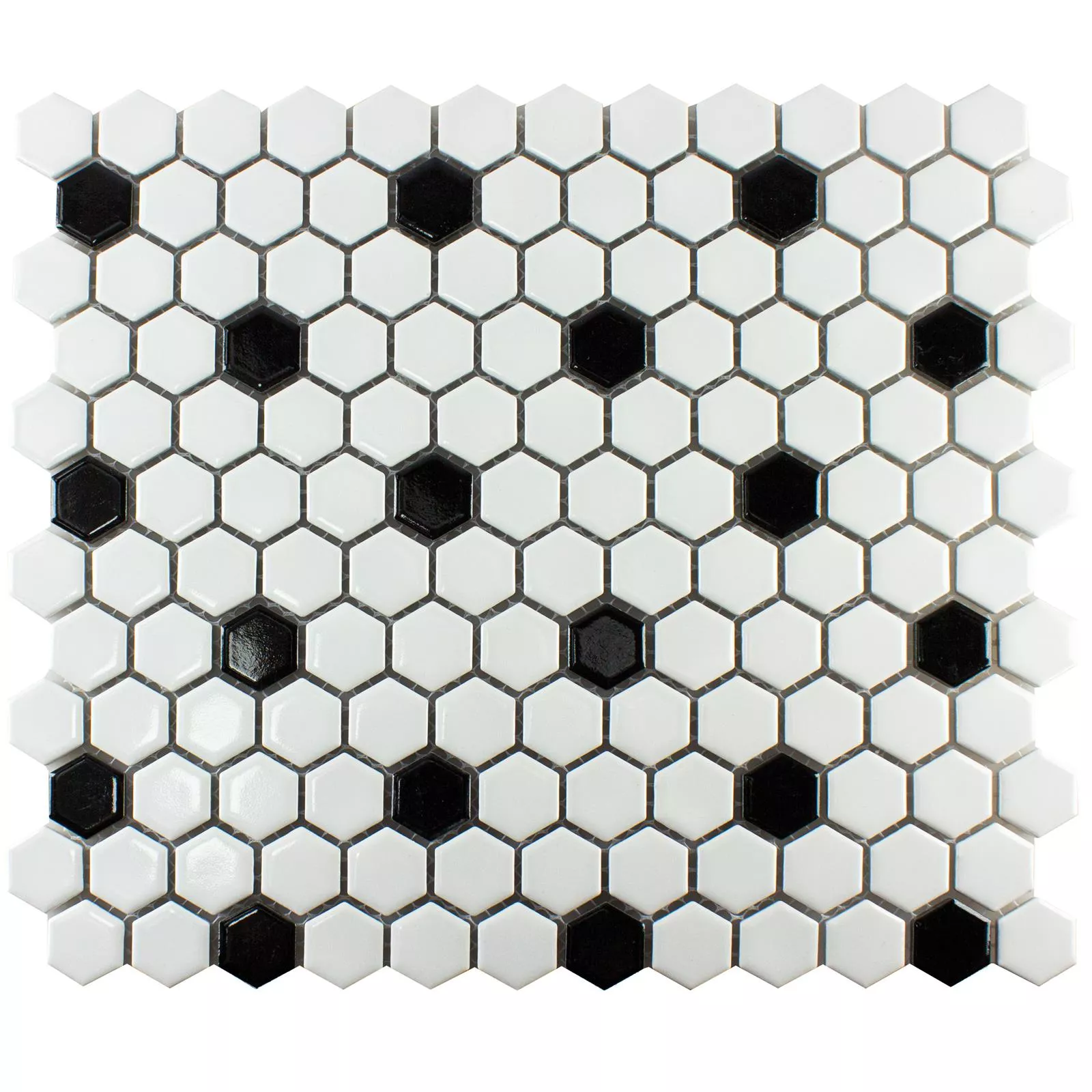 Ceramika Mozaika Gosford Czarny Biały