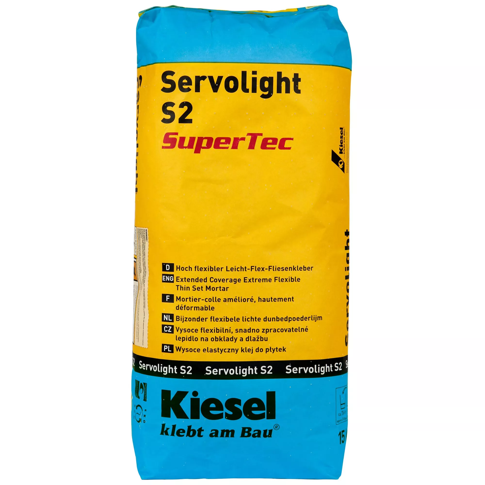 Kiesel Servolight S2 SuperTec - Bardzo Elastyczny Lekki Elastyczny Klej Do Płytek (15KG)