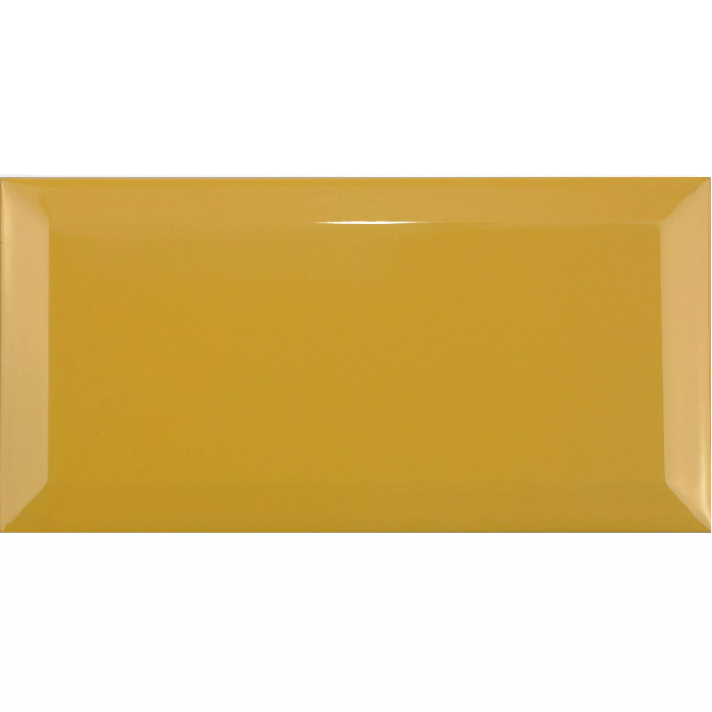 Próbka Metro Płytki Ścienne Brussel Z Faset 10x20x0,7cm Amarillo Yema