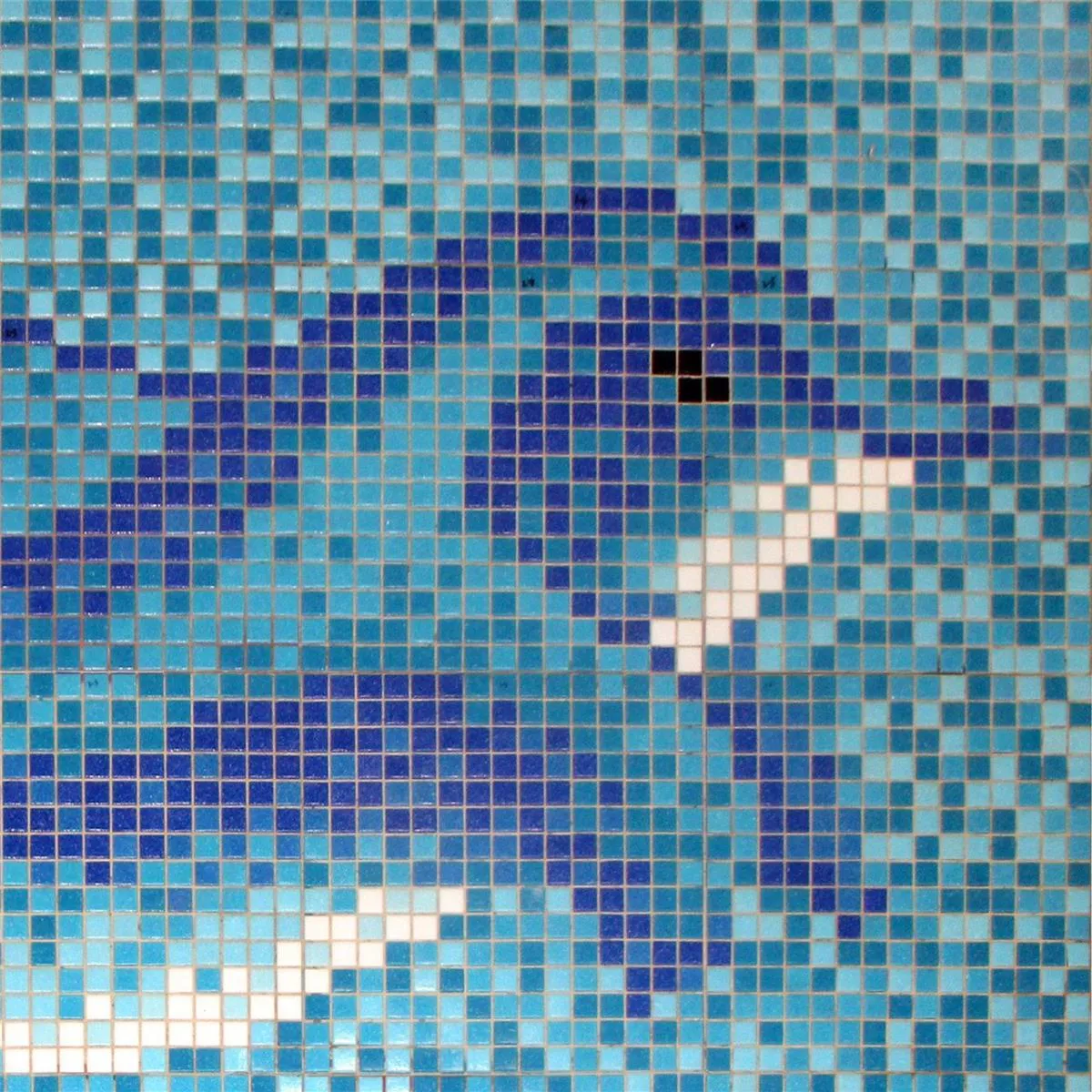 Basenowa Mozaika Delphin Papier Klejony