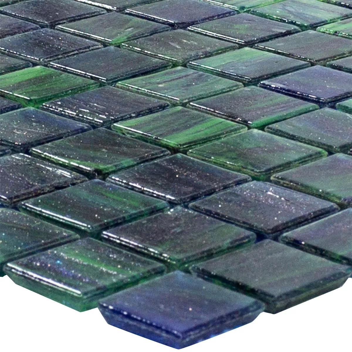Mozaiki Szklana Płytki Catalina Niebieski Zielony Mix