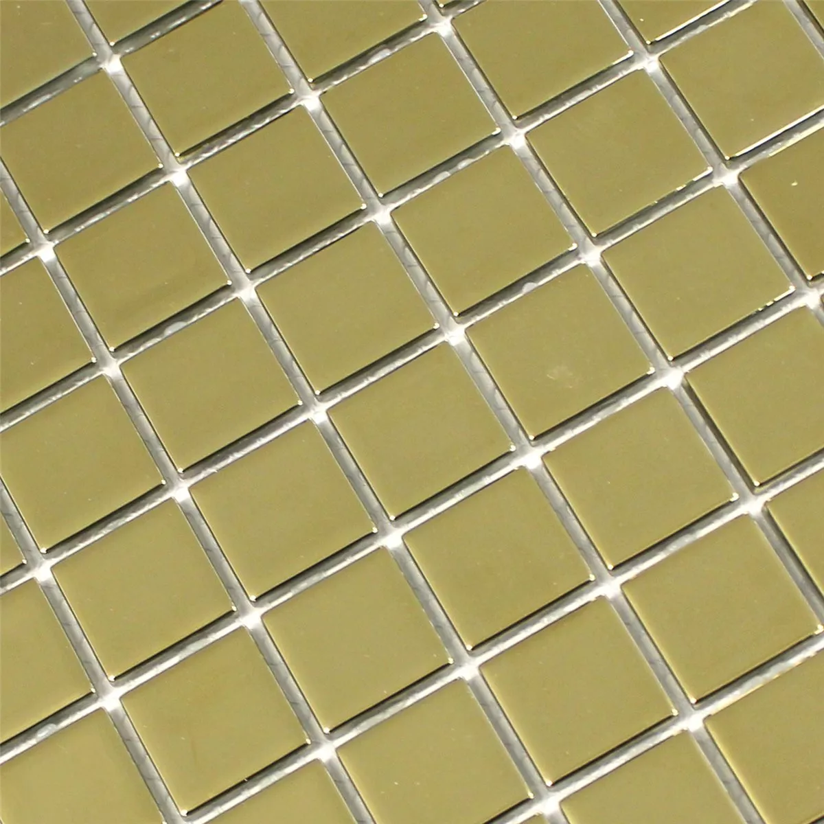 Mozaika Szklana Płytki Złoto Uni 25x25x4mm