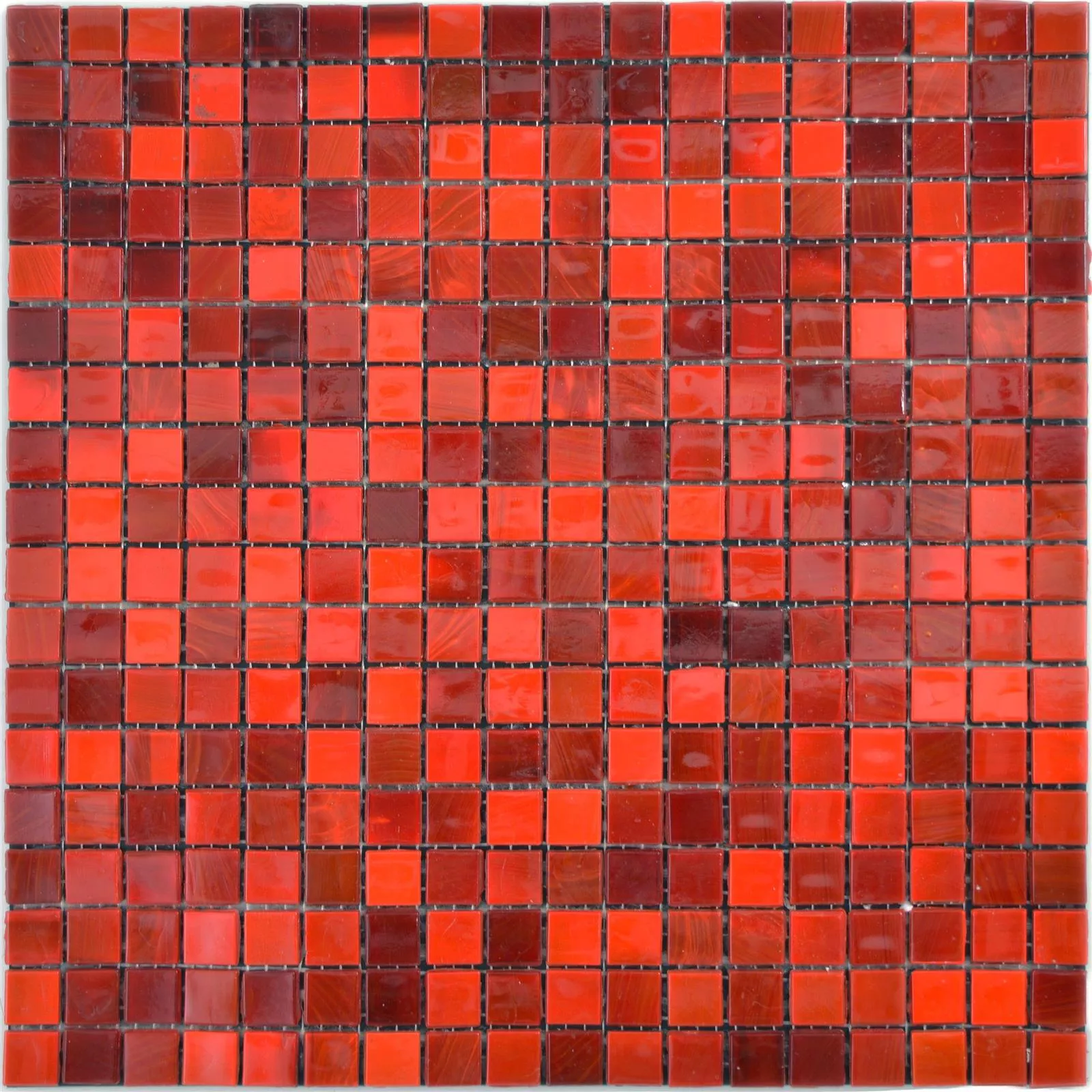 Szkło Mozaika Rexford Masa Perłowa Efekt Czerwone