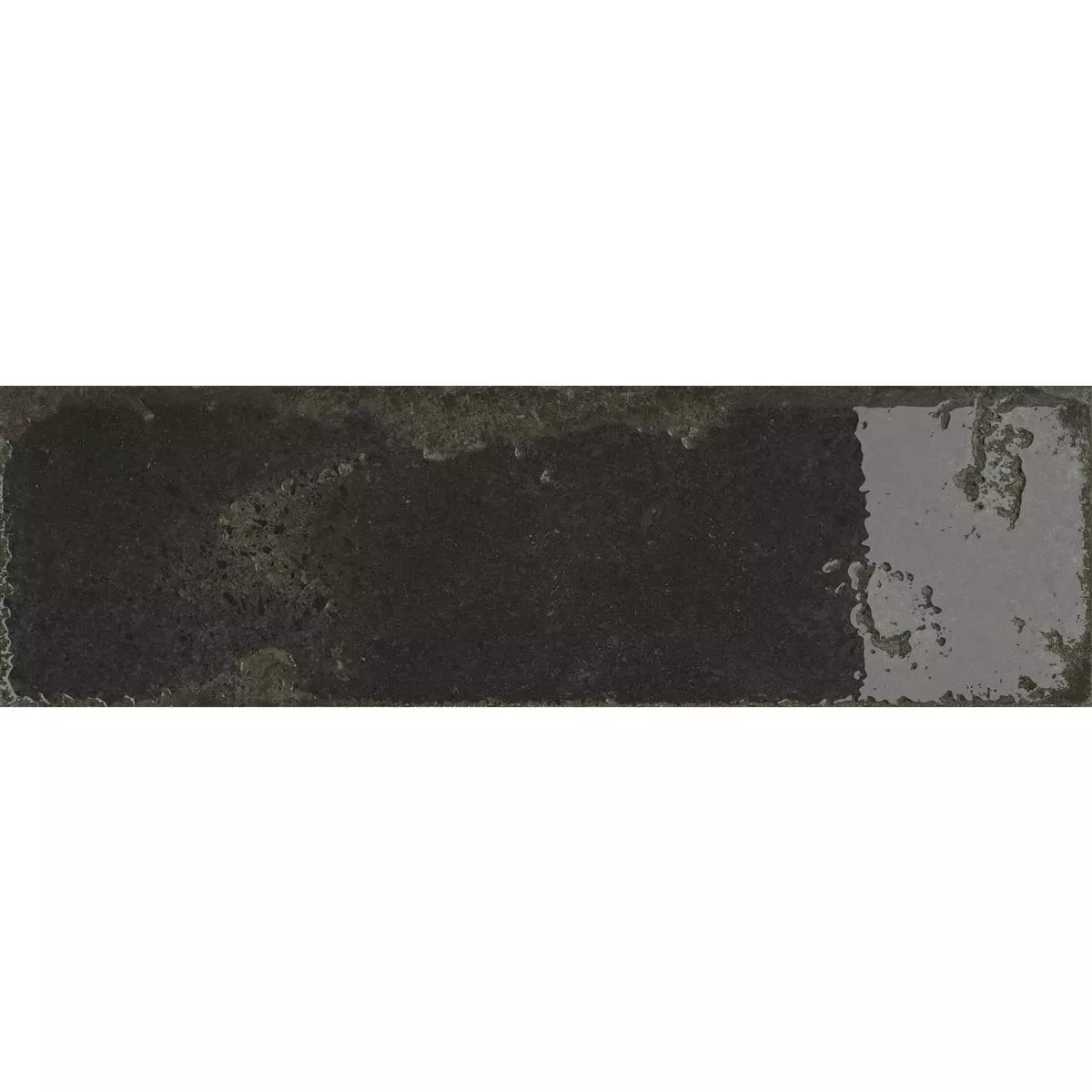 Próbka Płytki Ścienne Lara Błyszczący Karbowany 10x30cm Czarny