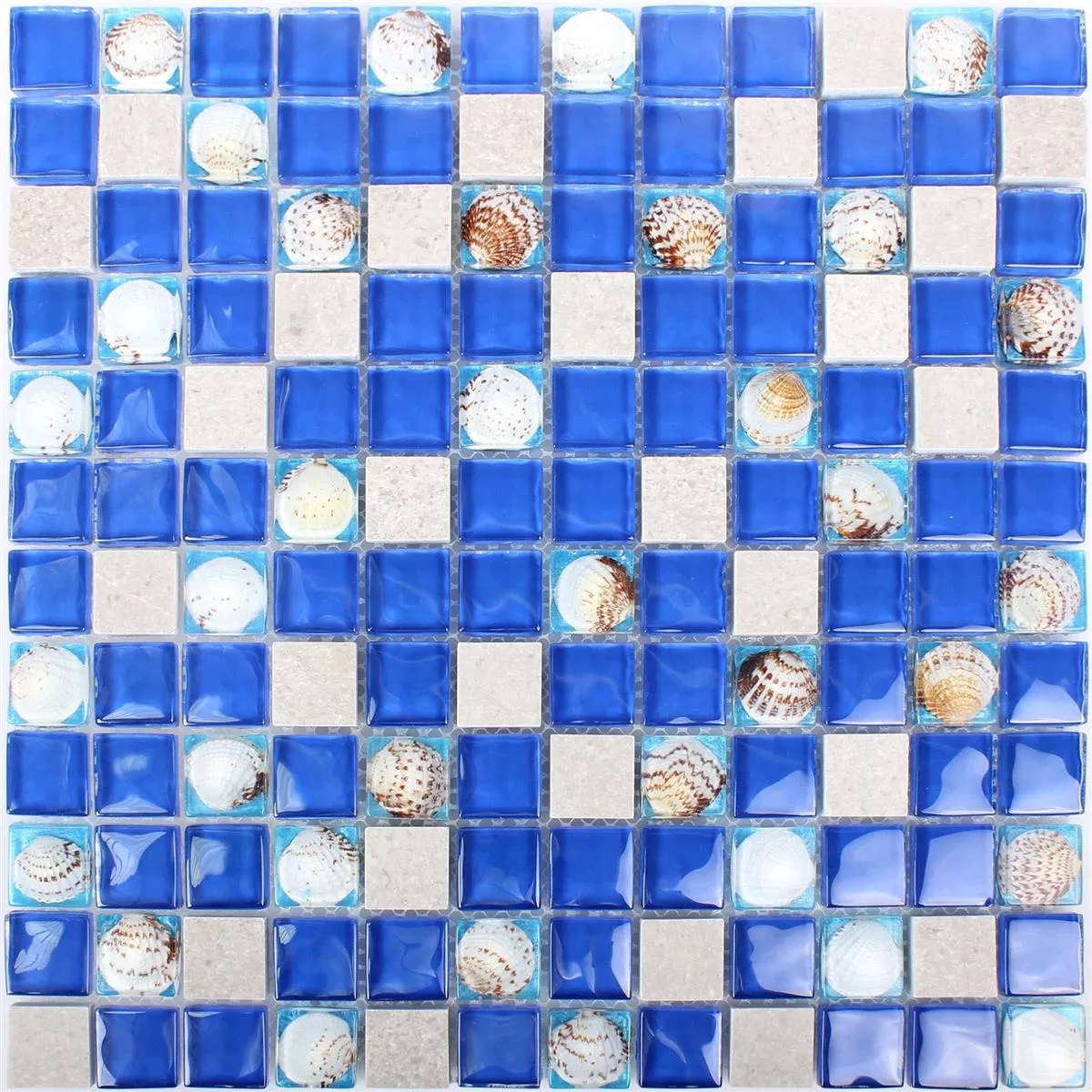 Próbka Mozaika Szklana Plytka Z Naturalnego Kamienia Tatvan Niebieski Szary