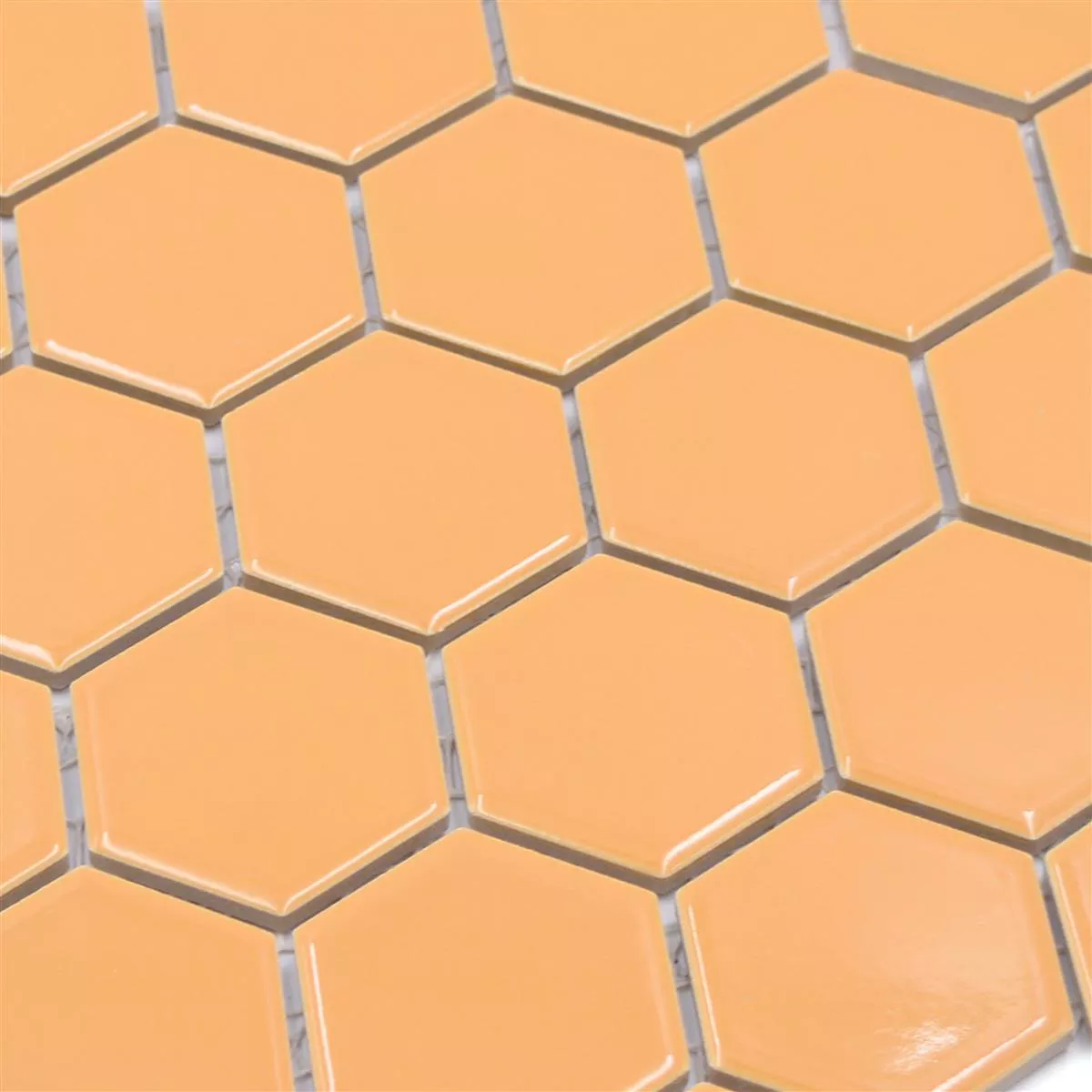 Mozaika Ceramiczna Salomon Sześciokąt Ochra Pomarańczowy H51