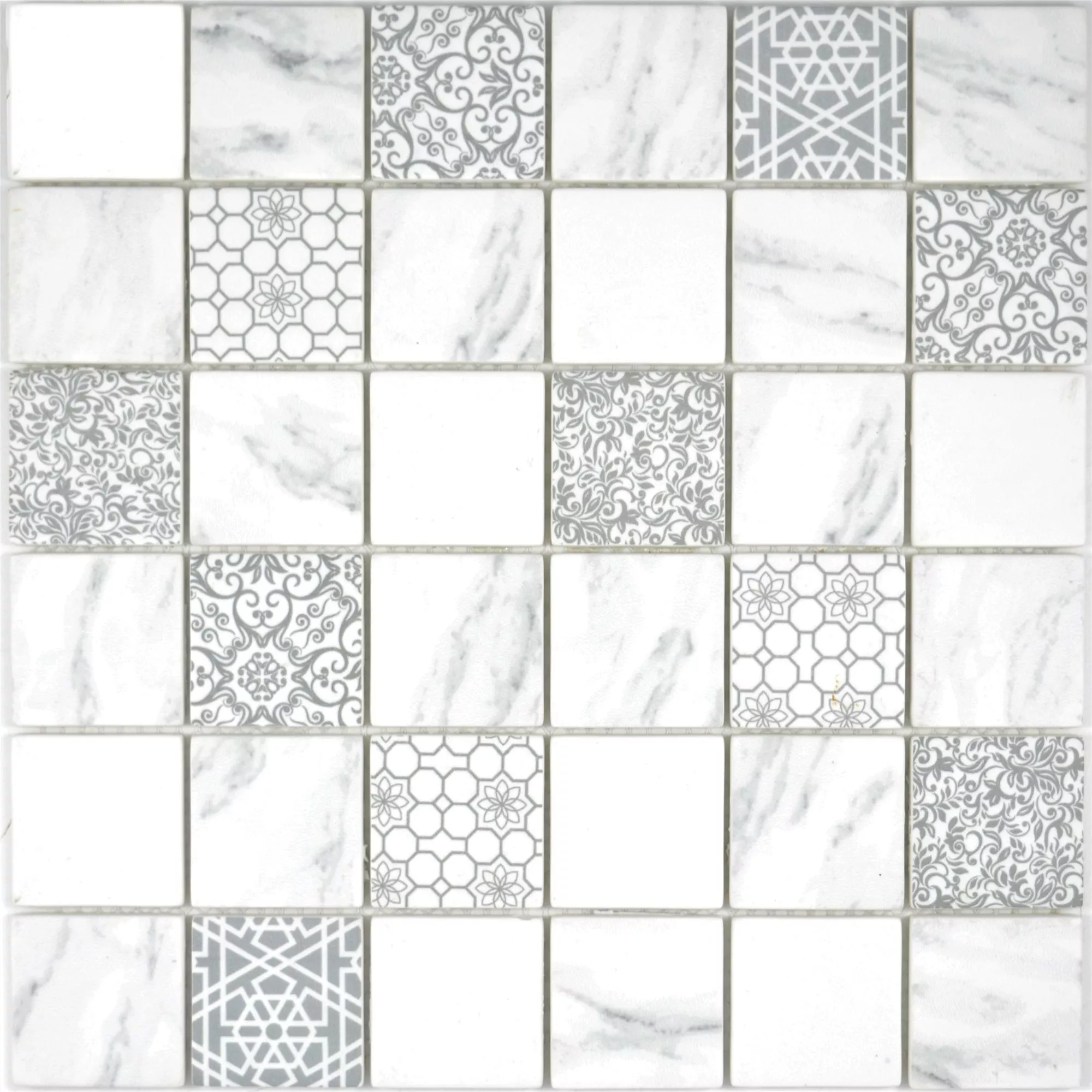 Mozaika Szklana Płytki Acapella Carrara Kwadrat