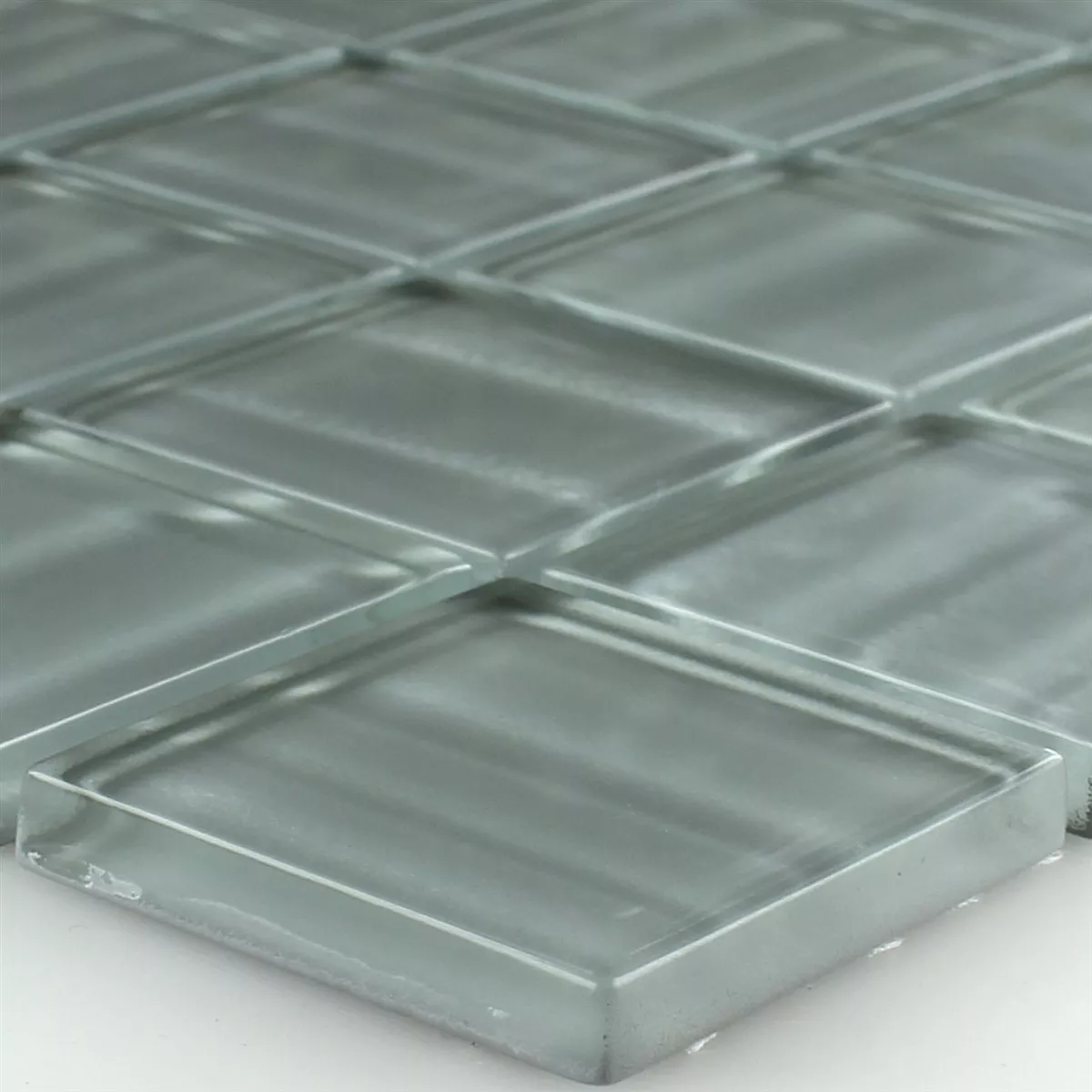 Próbka Mozaika Szklana Płytki Columbia Szary Paski