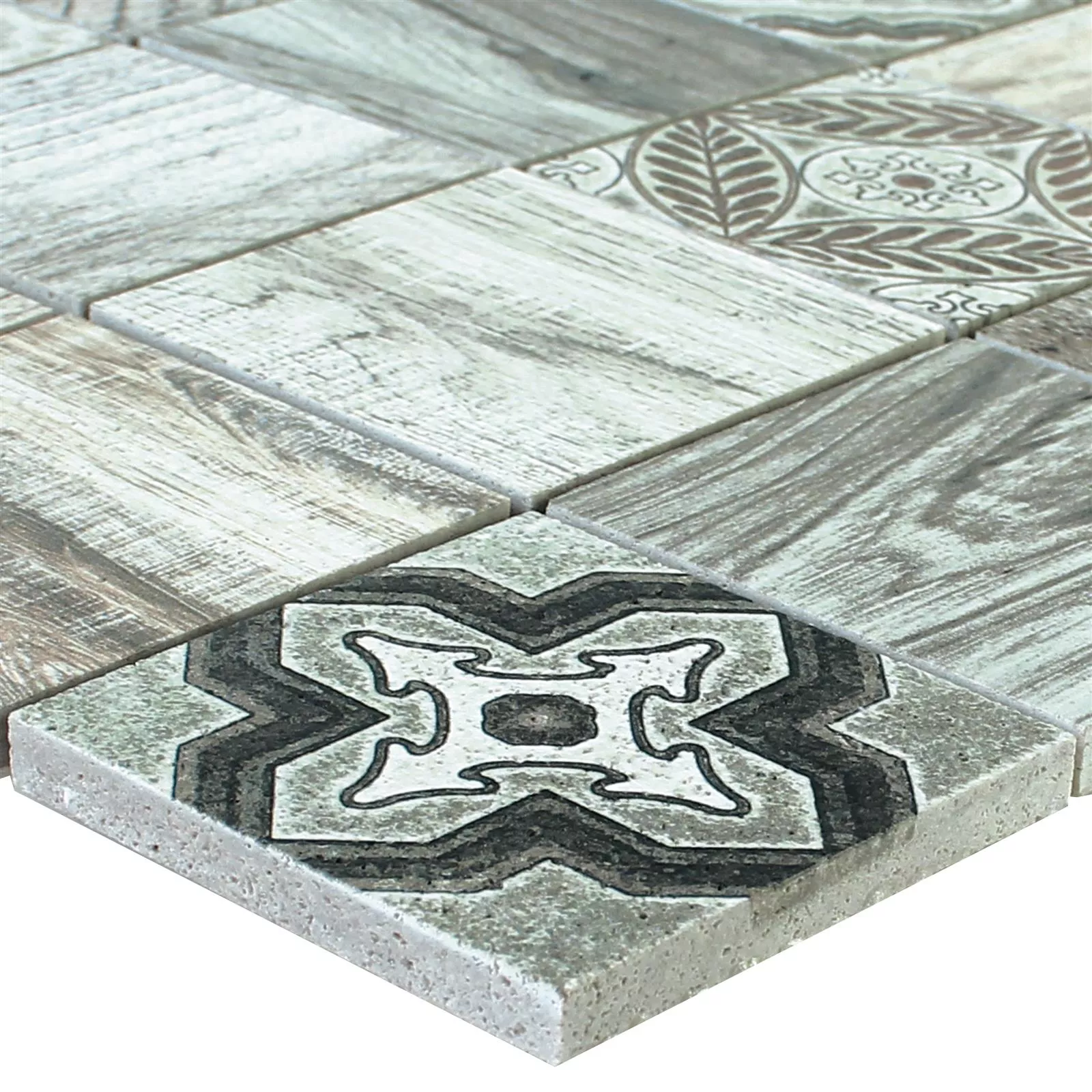 Kamień Naturalny Mozaika Płytki Parion Wygląd Drewna Jasnobrązowy