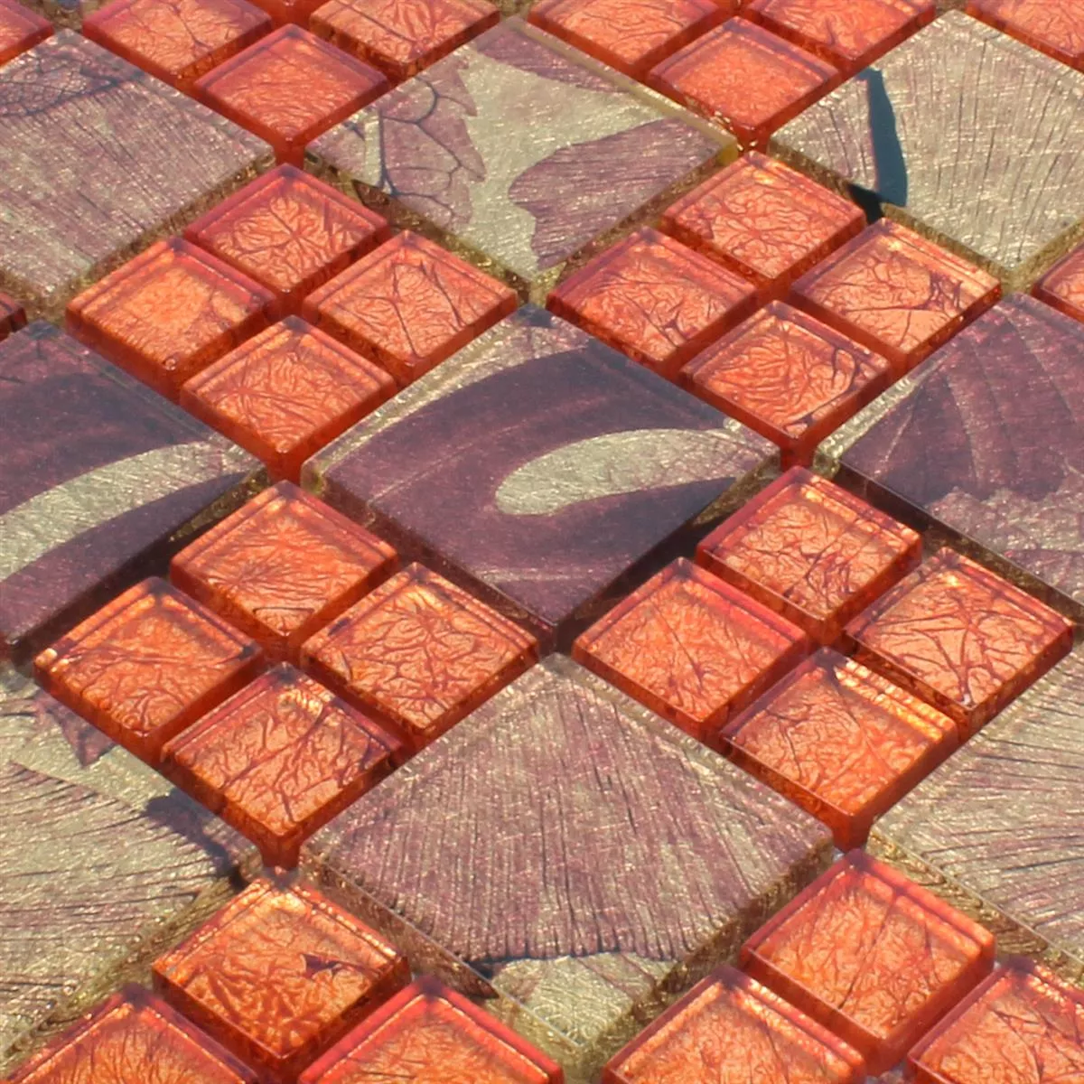 Mozaika Szklana Płytki Firebird Pomarańczowy