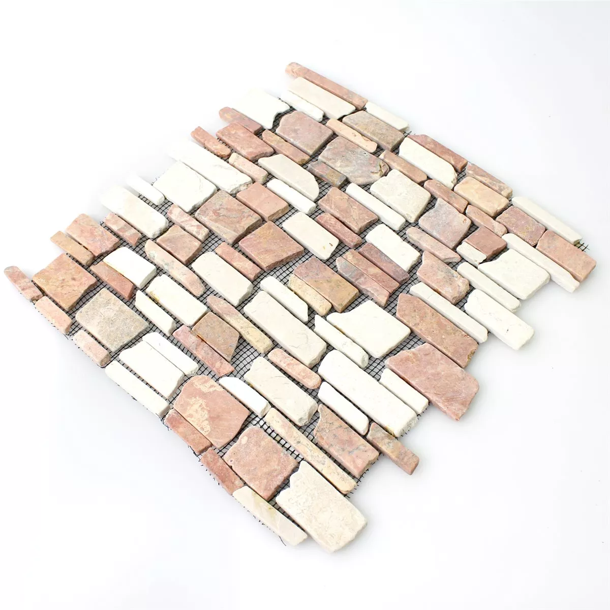 Próbka Mozaika Marmur Kamień Naturalny Brick Biancone Rosso