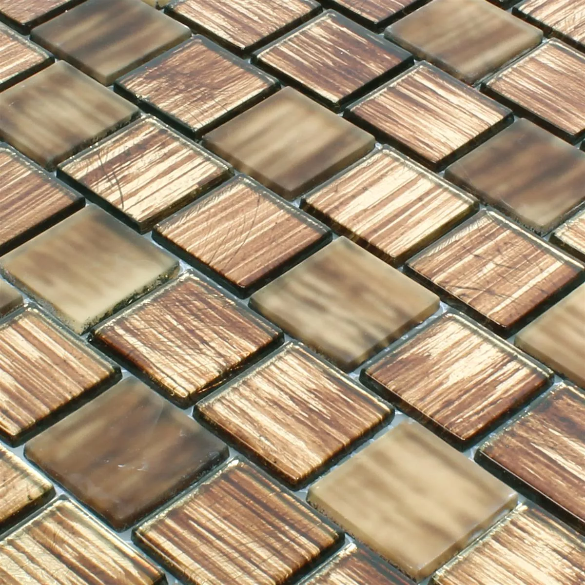 Mozaika Szklana Płytki Lanzarote Brązowy Wąski