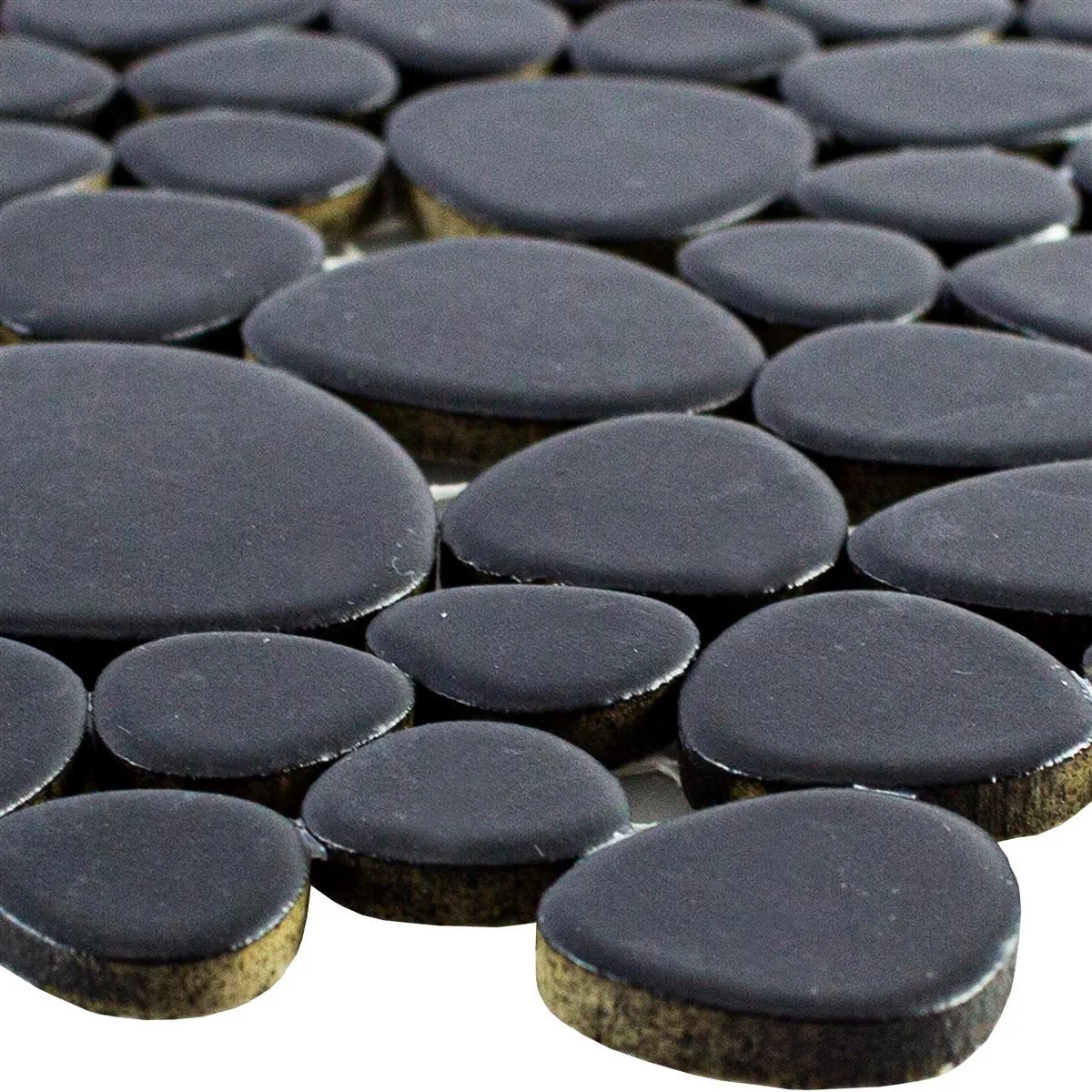 Ceramika Kamień Otoczak Mozaika Sabah Czarny Matowy