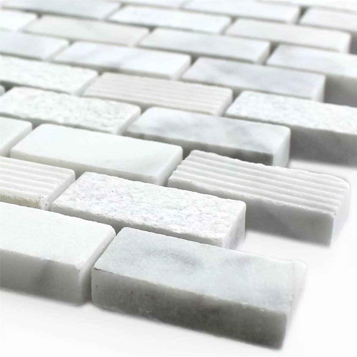 Próbka Mozaika Kamień Naturalny Carrara Biały