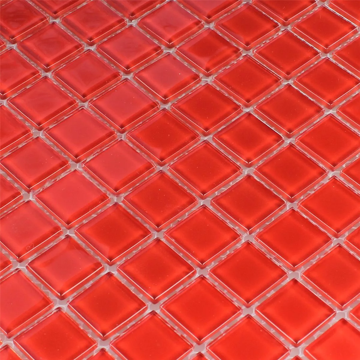 Mozaika Szkło Czerwone Uni 25x25x4mm