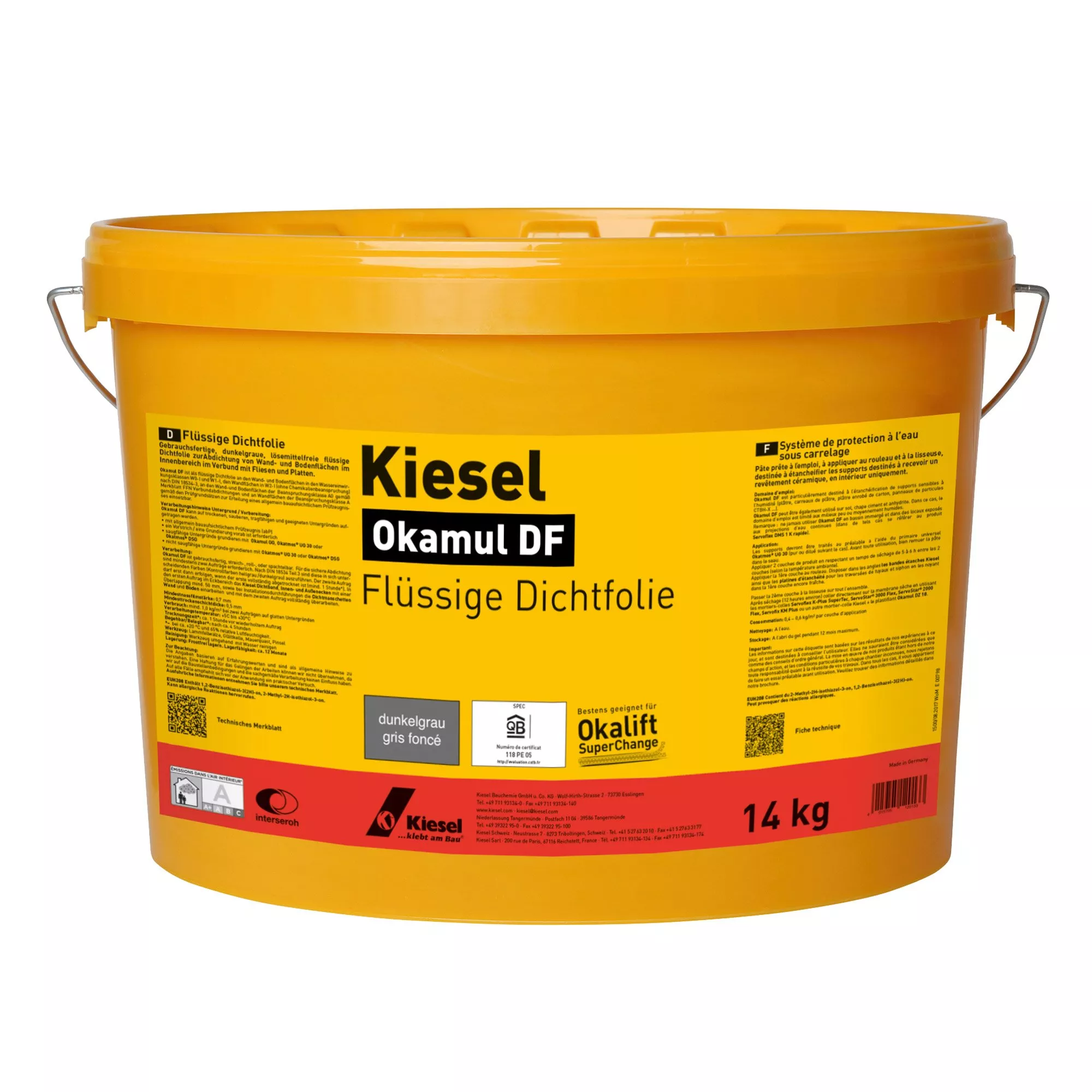 Kiesel Okamul DF - Folia Uszczelniająca W Płynie Ciemnoszara (14KG)