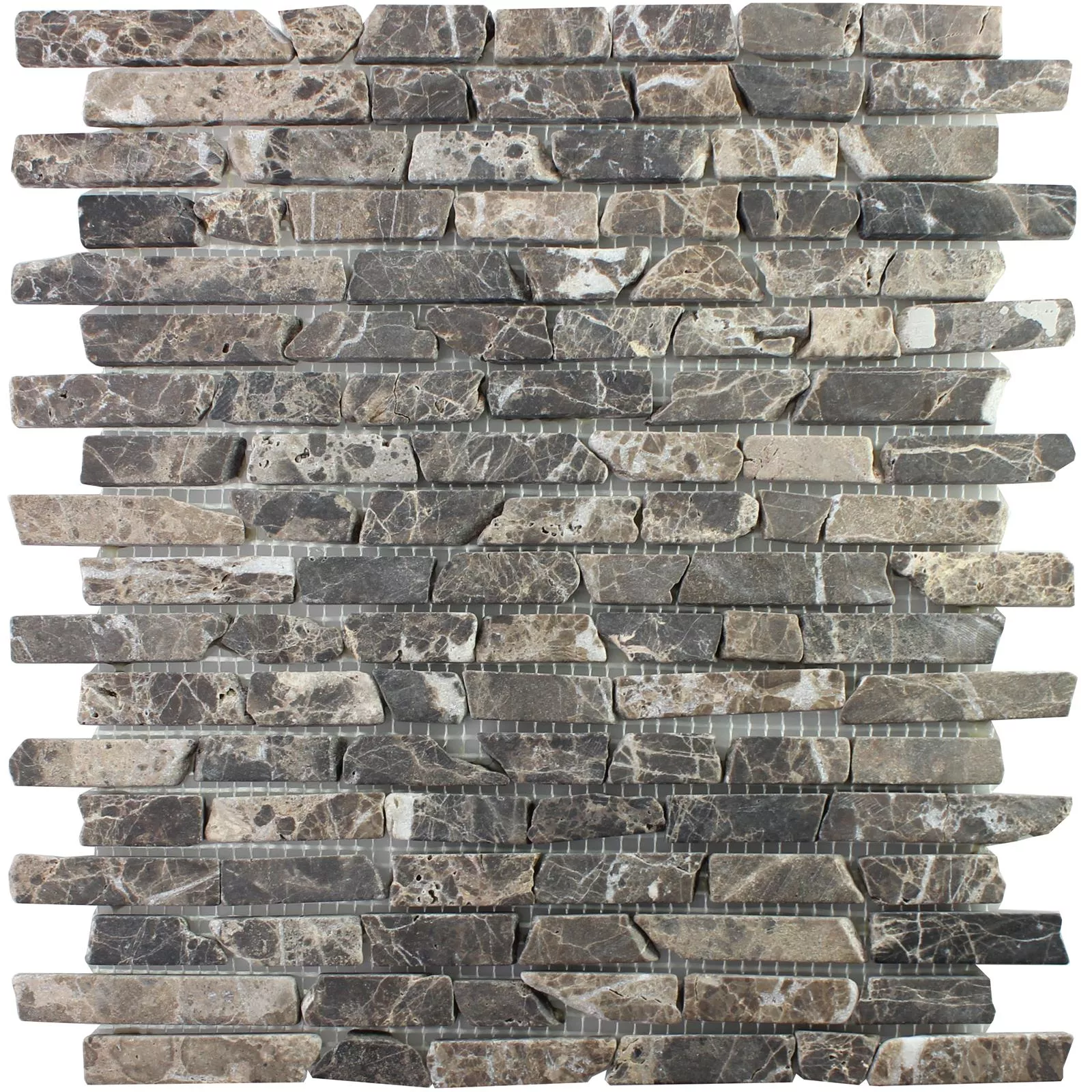 Marmur Kamień Naturalny Mozaika Rocky Brązowy
