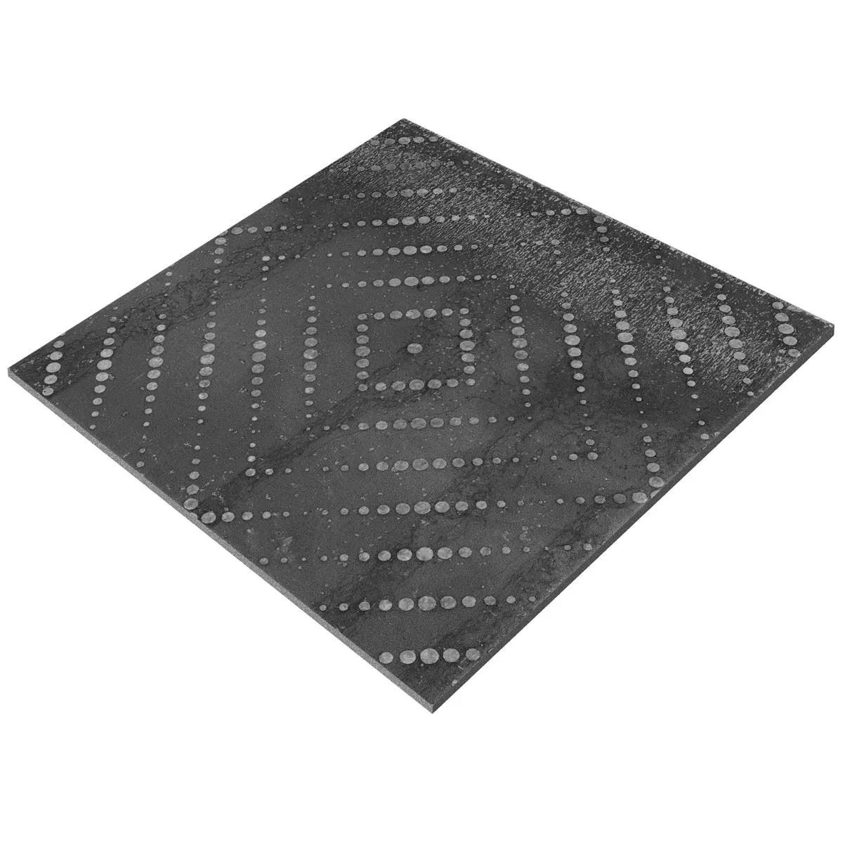 Płytki Podłogowe Chicago Metal Optyka Antracyt R9 - 18,5x18,5cm Pattern 3