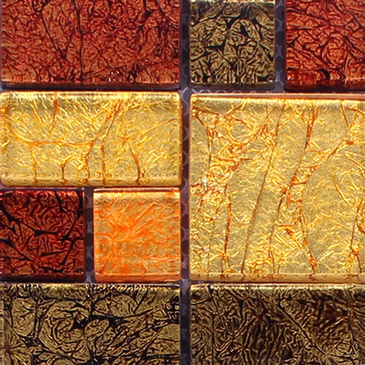 Próbka Mozaika Szklana Płytki Curlew Żółty Pomarańczowy ix