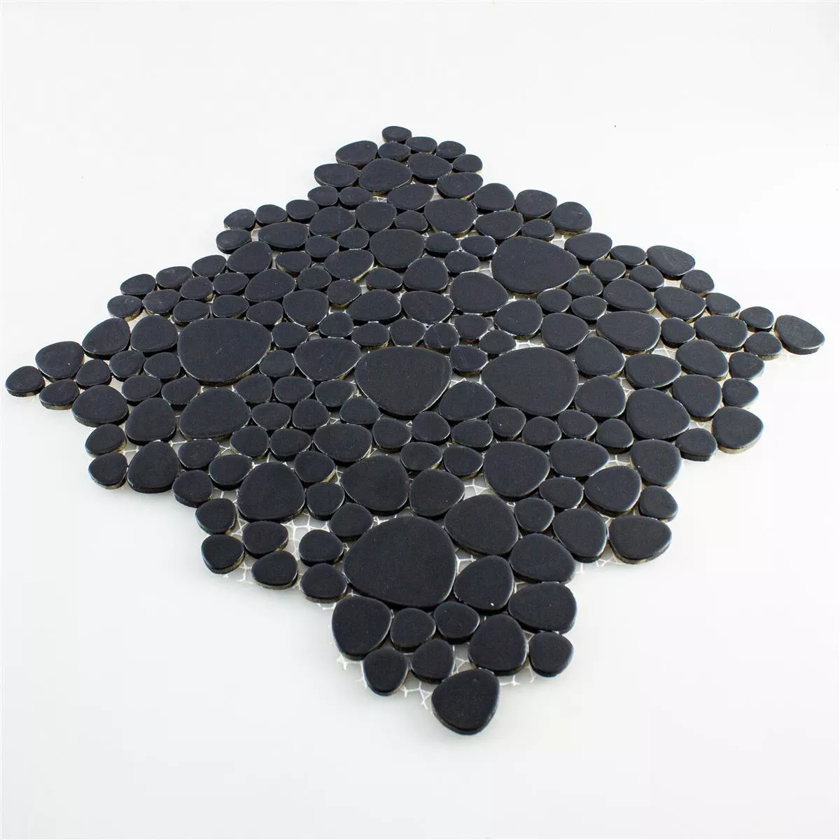 Ceramika Kamień Otoczak Mozaika Sabah Czarny Matowy