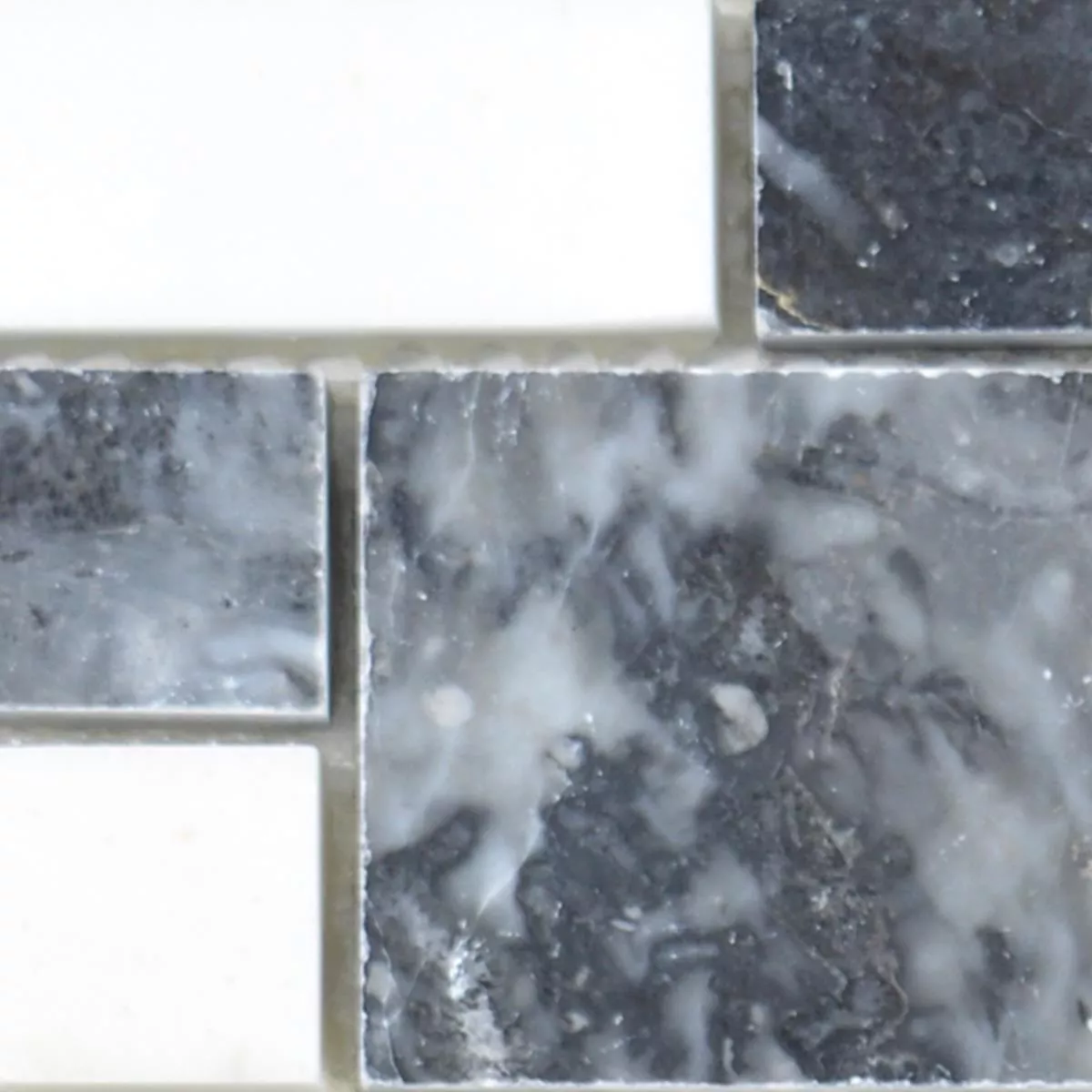 Próbka Marmur Kamień Naturalny Mozaika Płytki Cordoba Czarny Biały