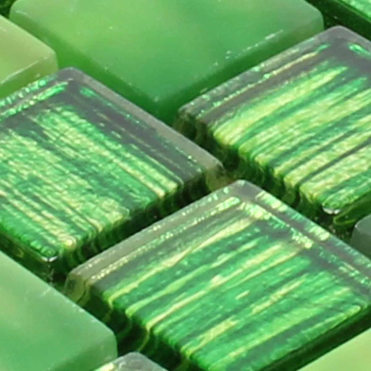 Próbka Mozaika Szklana Płytki Lanzarote Zielony