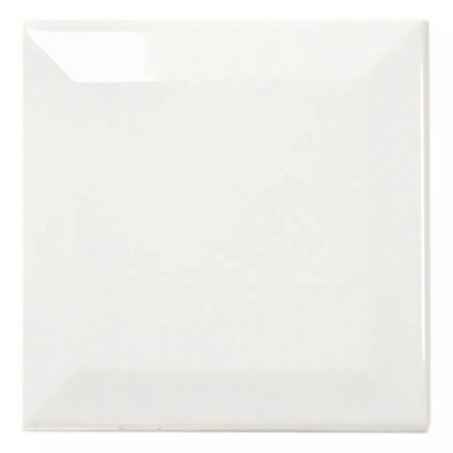 Kafelek metra Biały Błyszczący 10x10 cm Z Faset Catarina Blanco