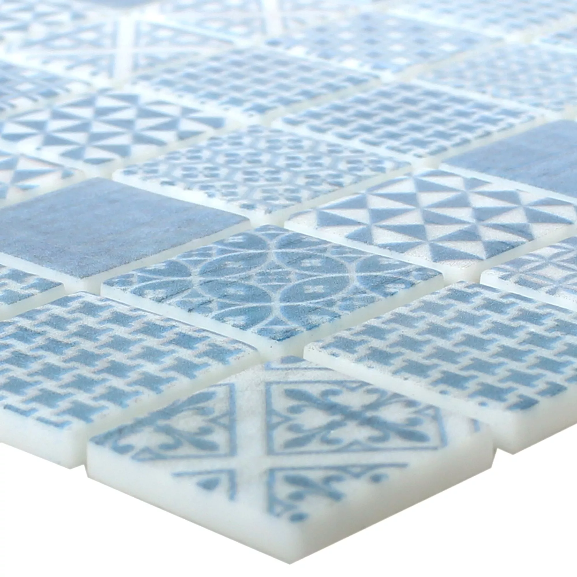Próbka Mozaika Szklana Płytki Malard Niebieski
