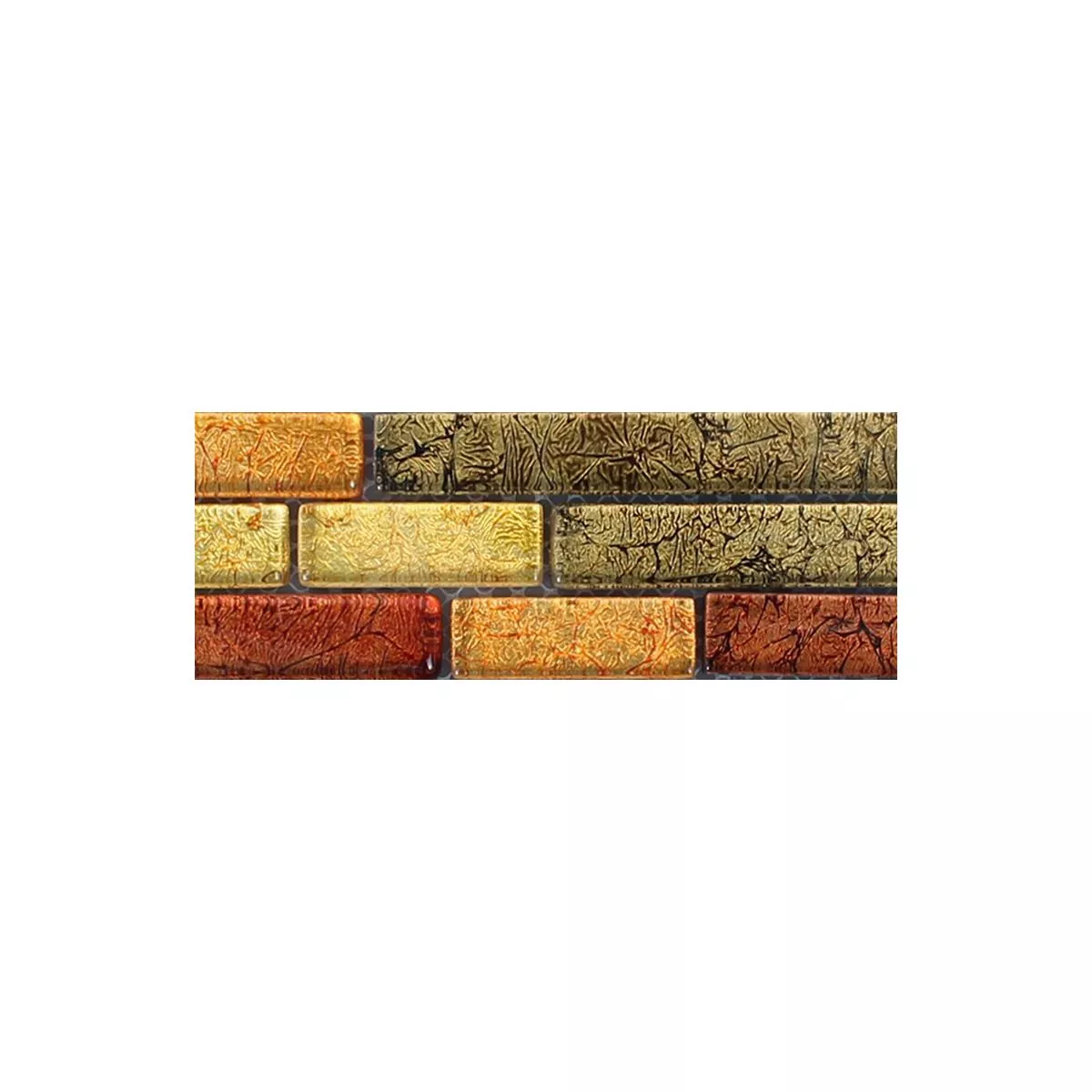 Próbka Mozaika Szklana Płytki Curlew Żółty Pomarańczowy Pattern