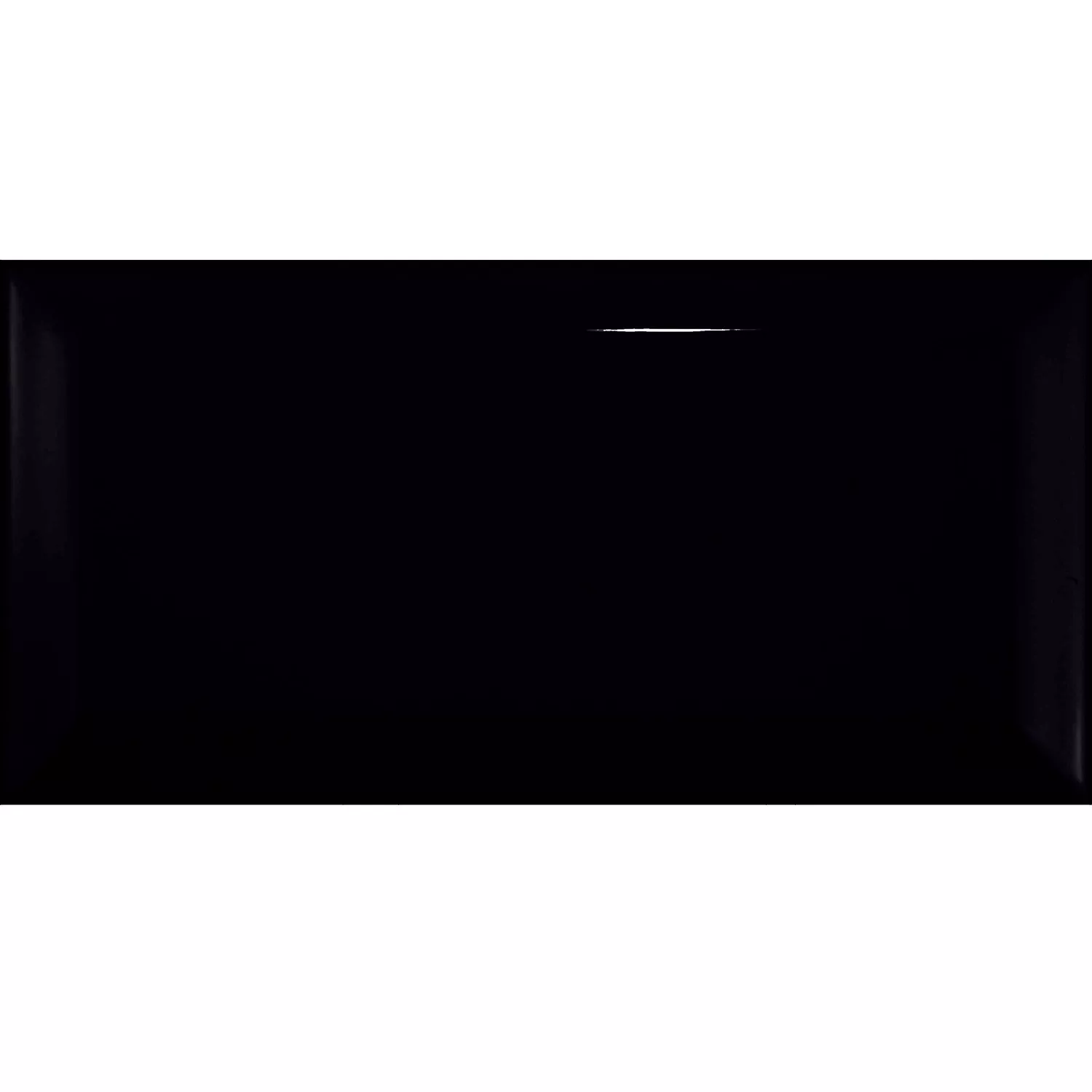 Kafelek metra Czarny Błyszczący 7,5x15 cm Z Faset Pitcox Negro