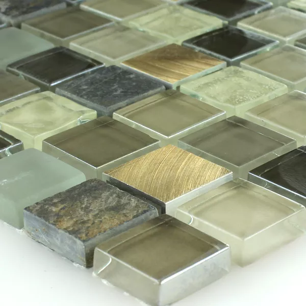 Próbka Alu Szklana Kamień Naturalny Mozaika Kwarcytowa