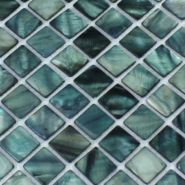Mozaika Szkło Masa Perłowa Efekt 25x25x2mm Zielony