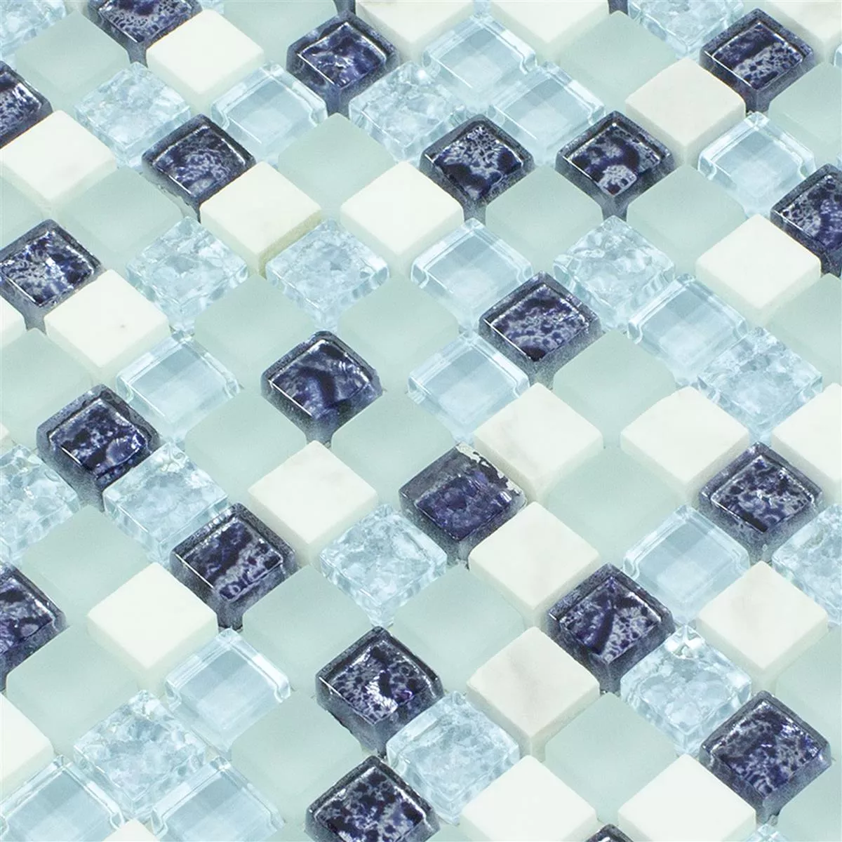 Mozaiki Szklana Płytki Lexington Szkło Mieszanka Materiałów Niebieski