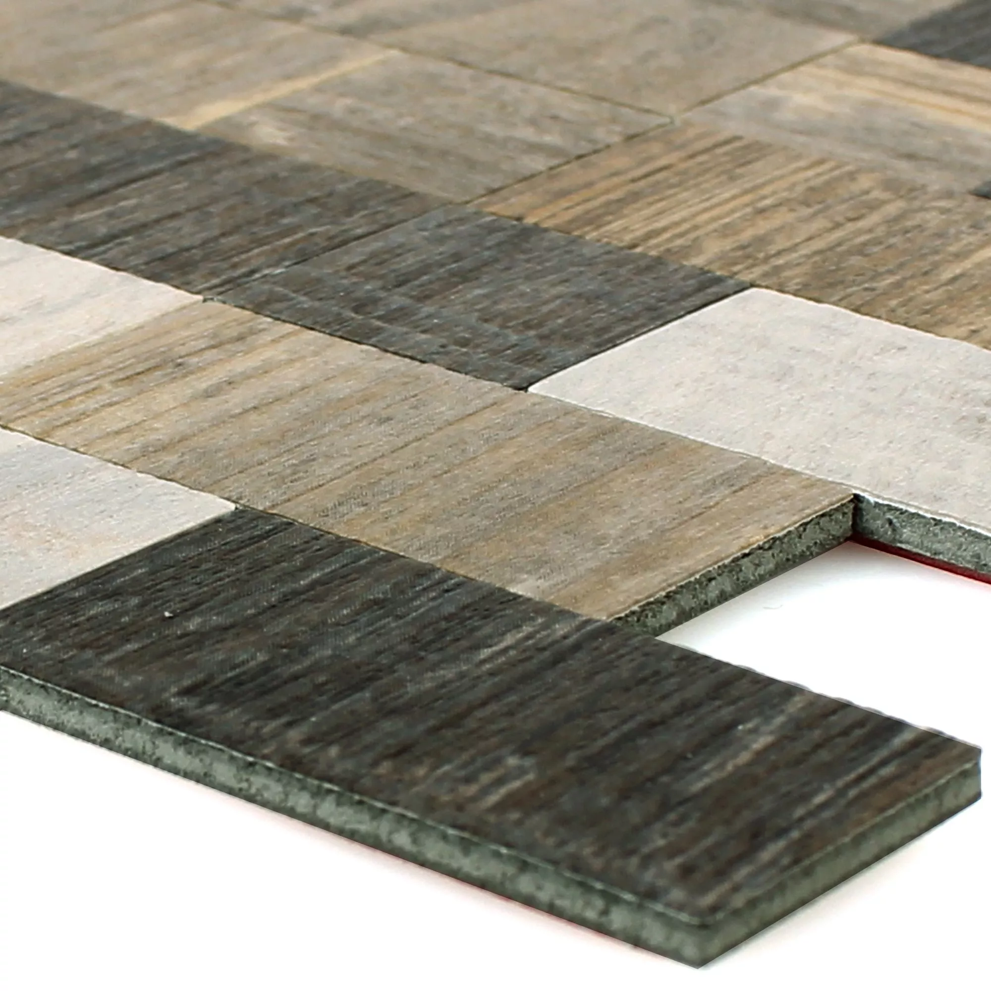 Mozaika Samoprzylepny Wygląd Drewna Arkansas Brązowy Beżowy